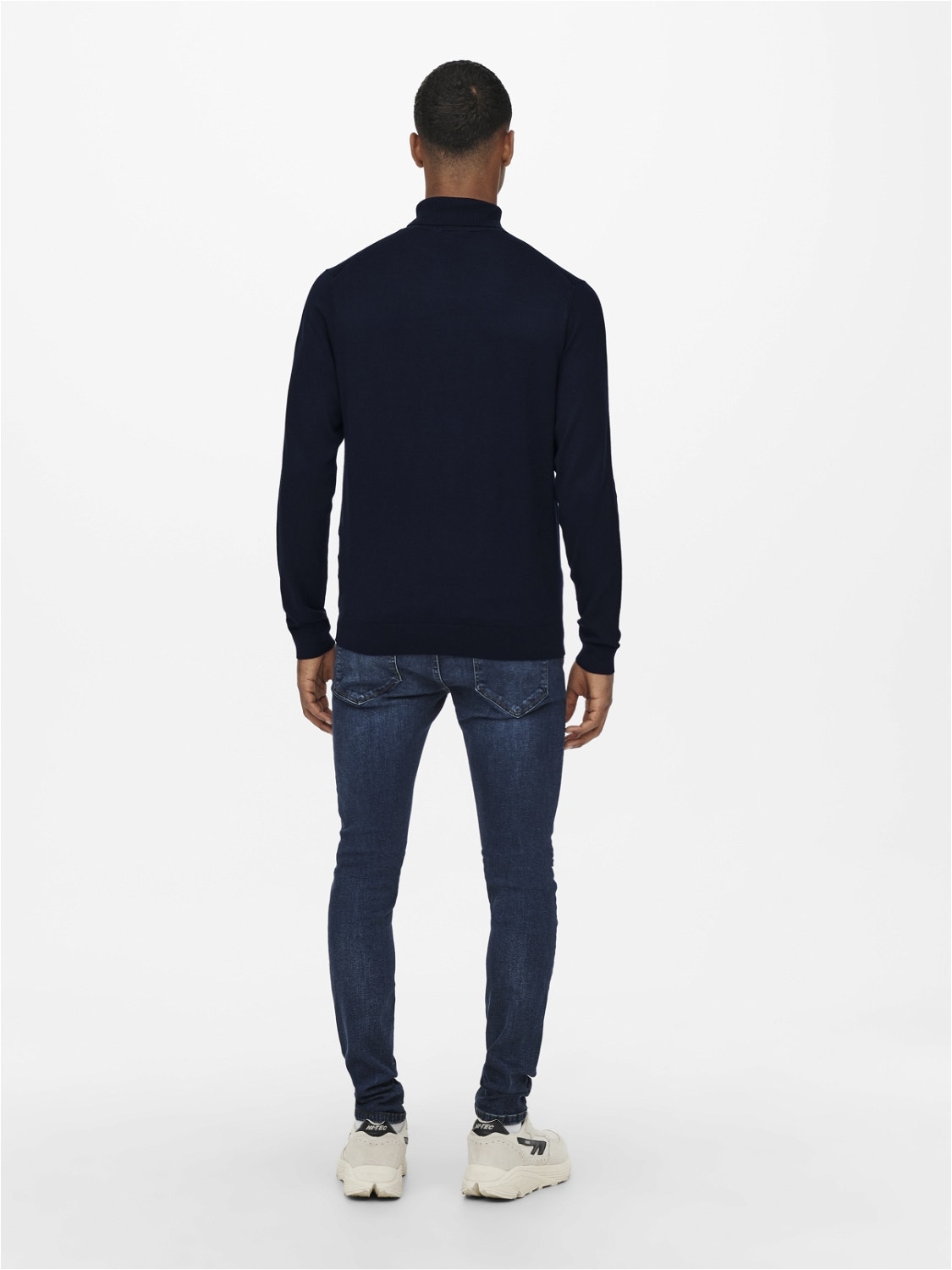 ONLY & SONS Roll neck knitted pullover -Dark Navy - 22020879