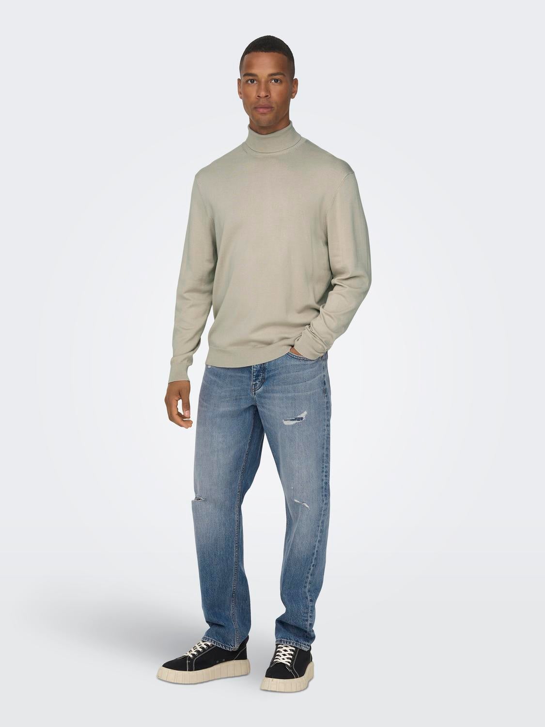 Silver shop polo neck