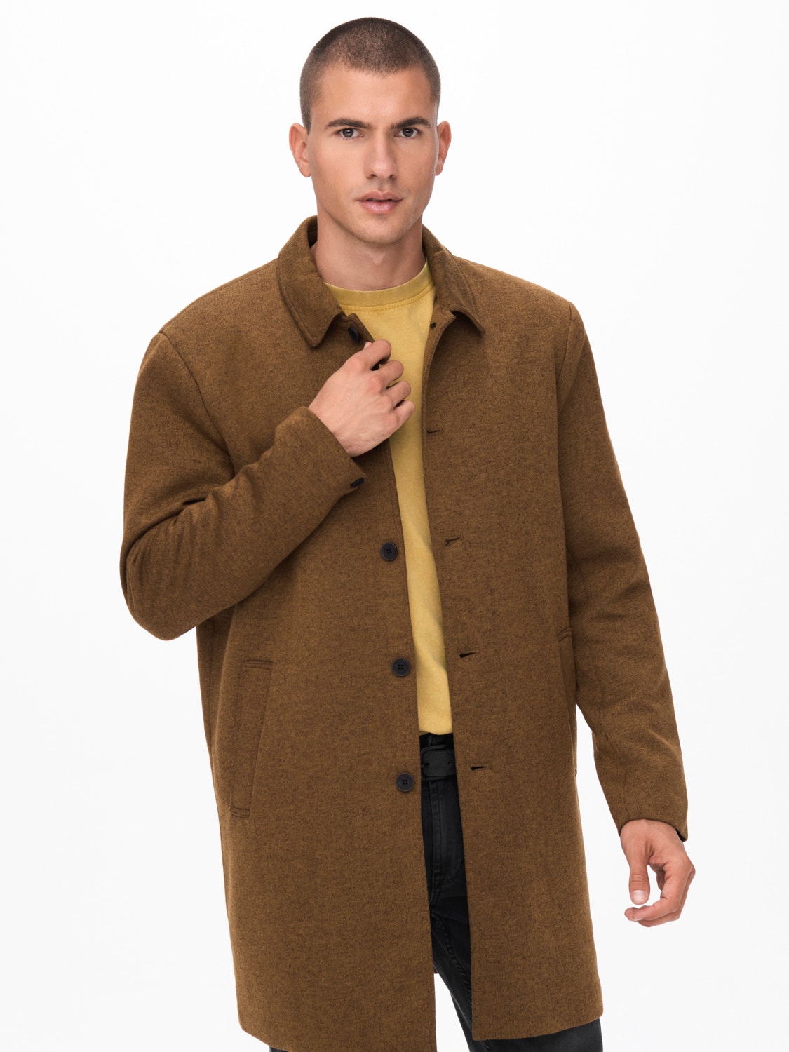 ONLY & SONS Spread collar Slit with buttons Coat -Monks Robe - 22020970