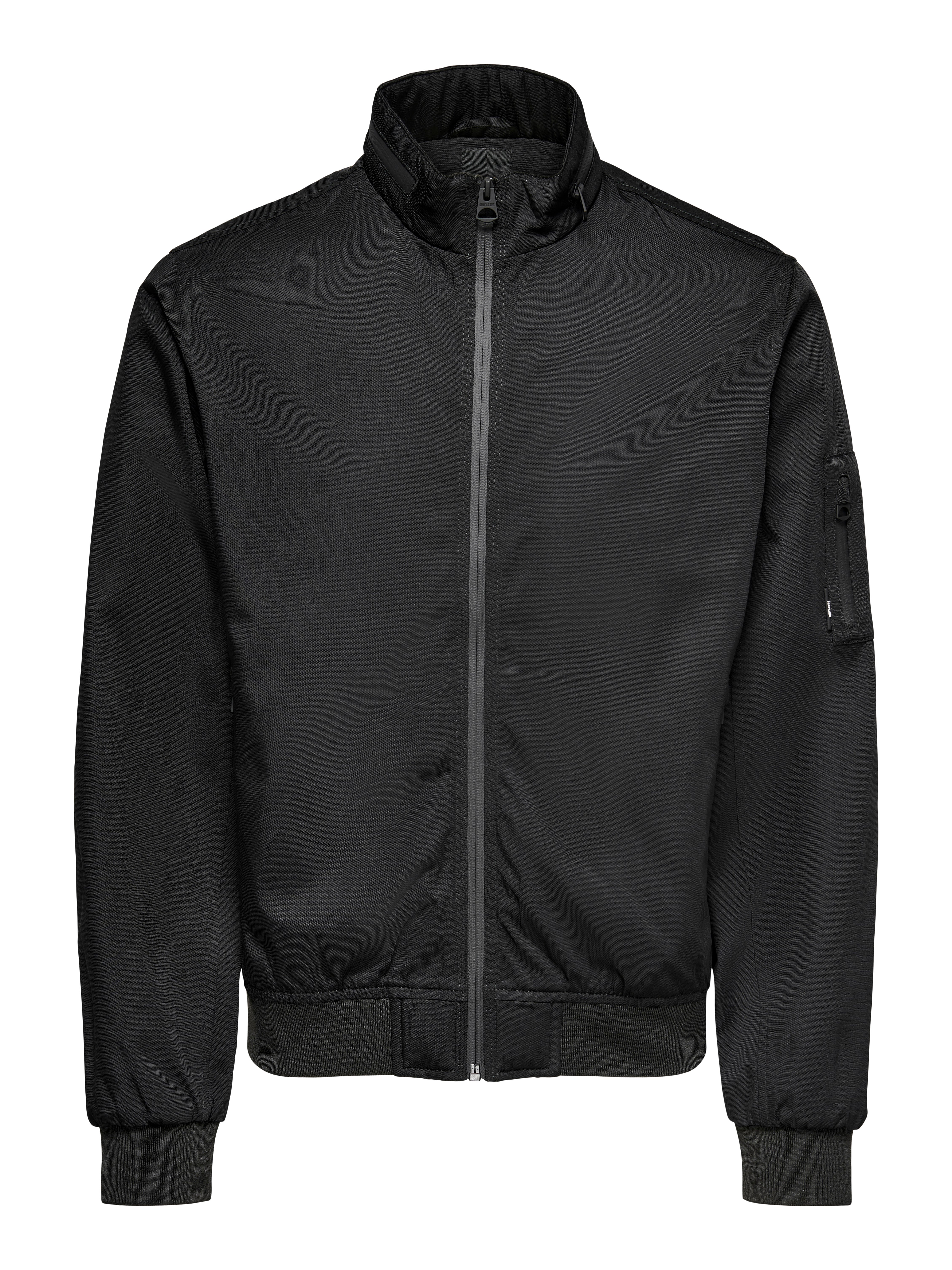 high neck bomber jacket