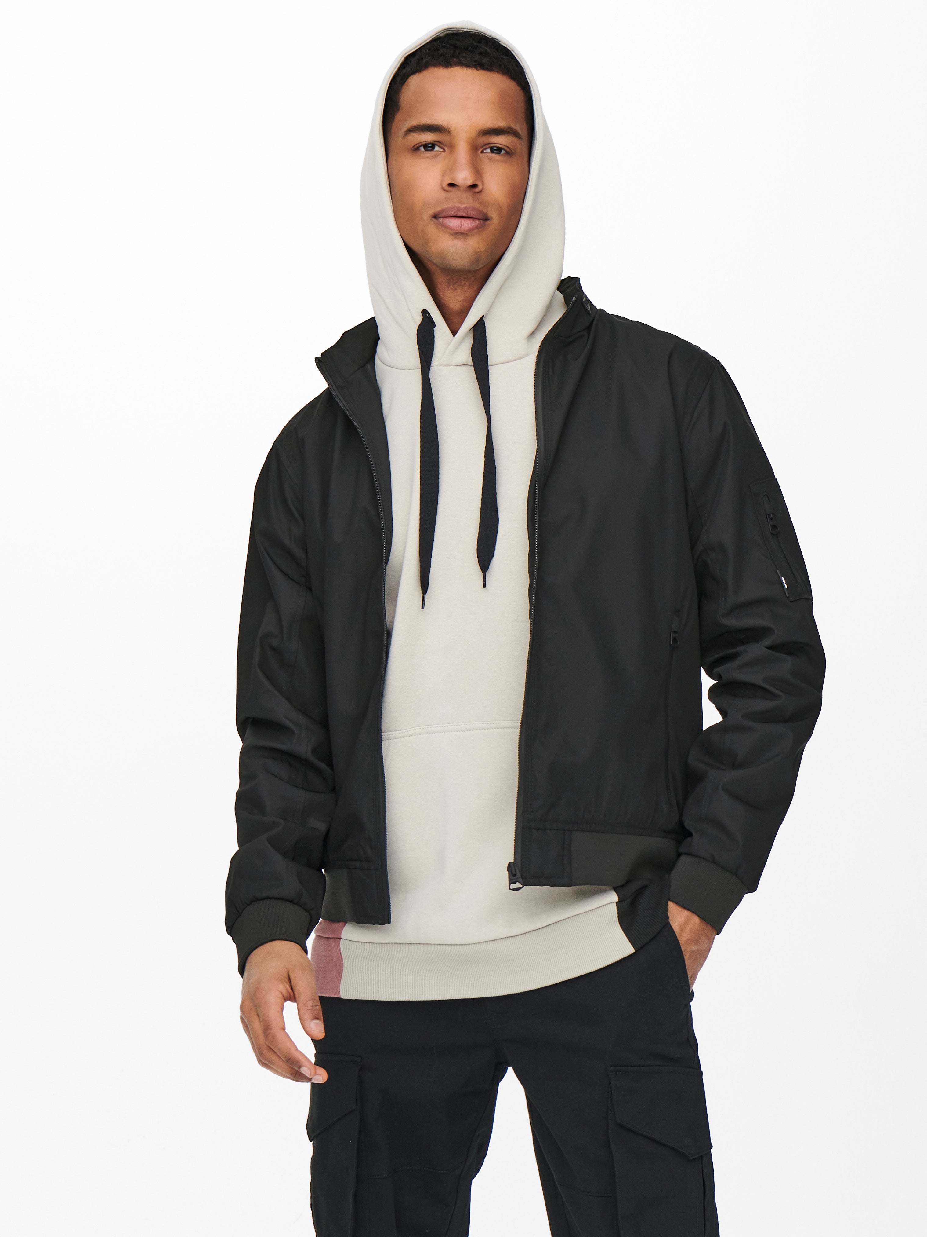 high neck bomber jacket
