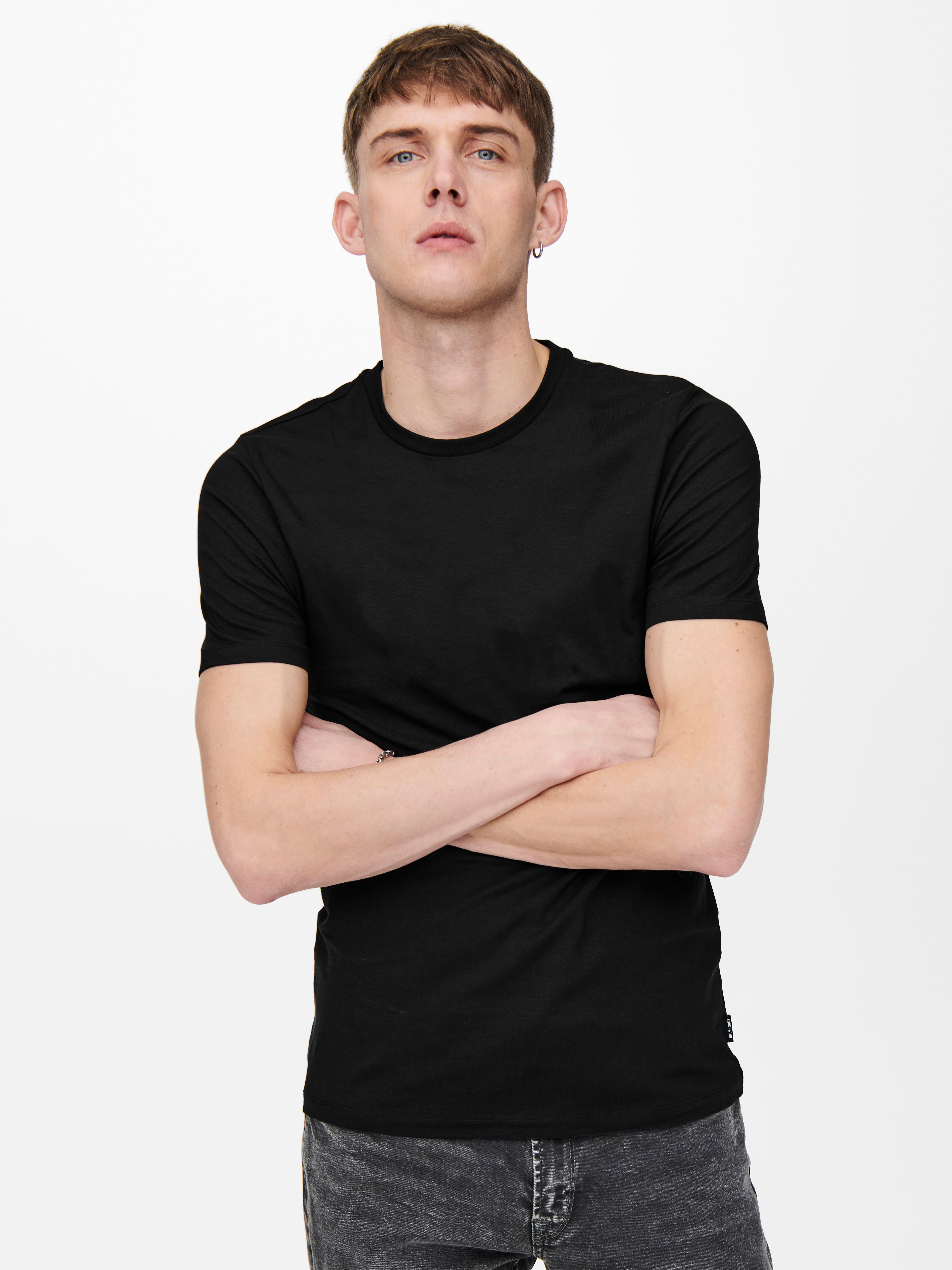 ONSBASIC 2-pack T-shirt | Black | ONLY & SONS®
