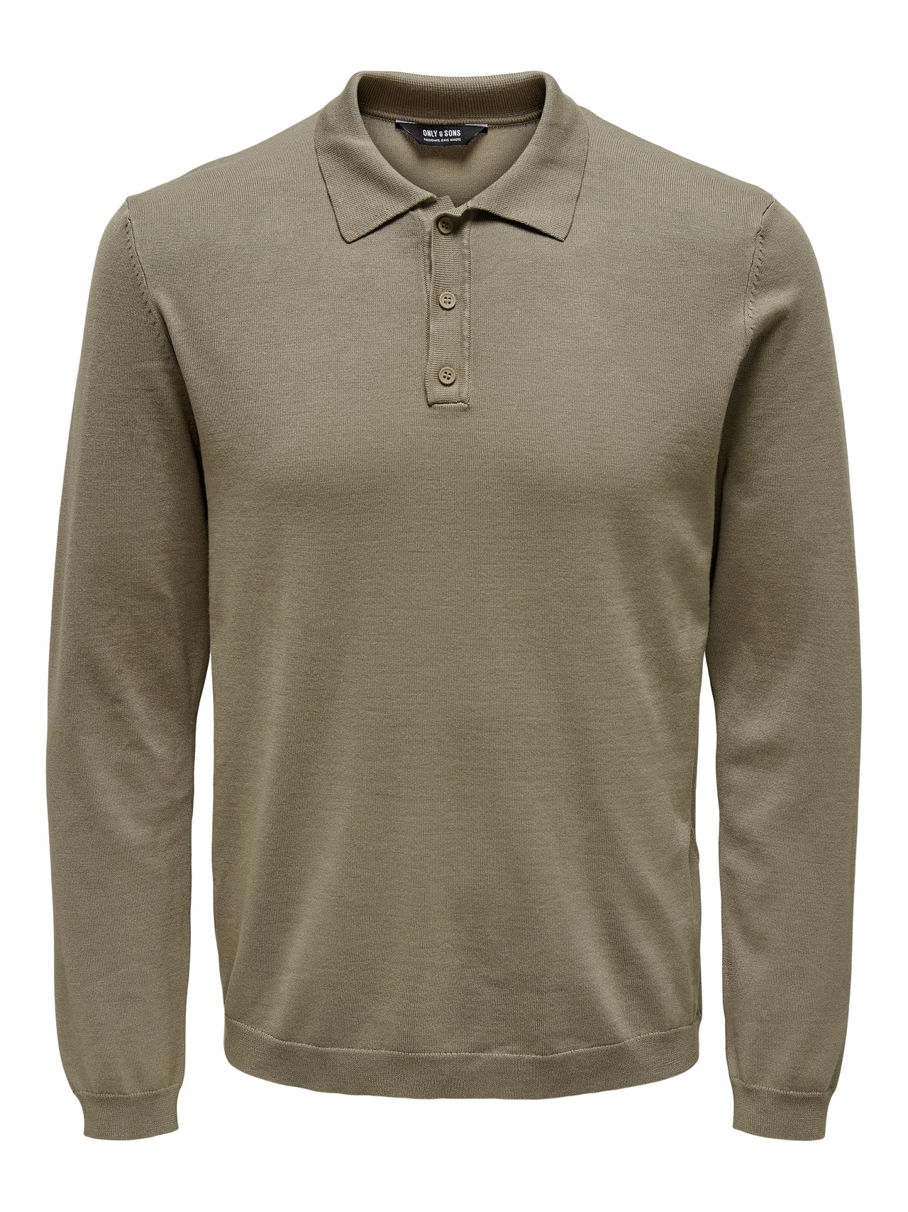 ONLY & SONS Normal passform Piké Pullover -Chinchilla - 22021184