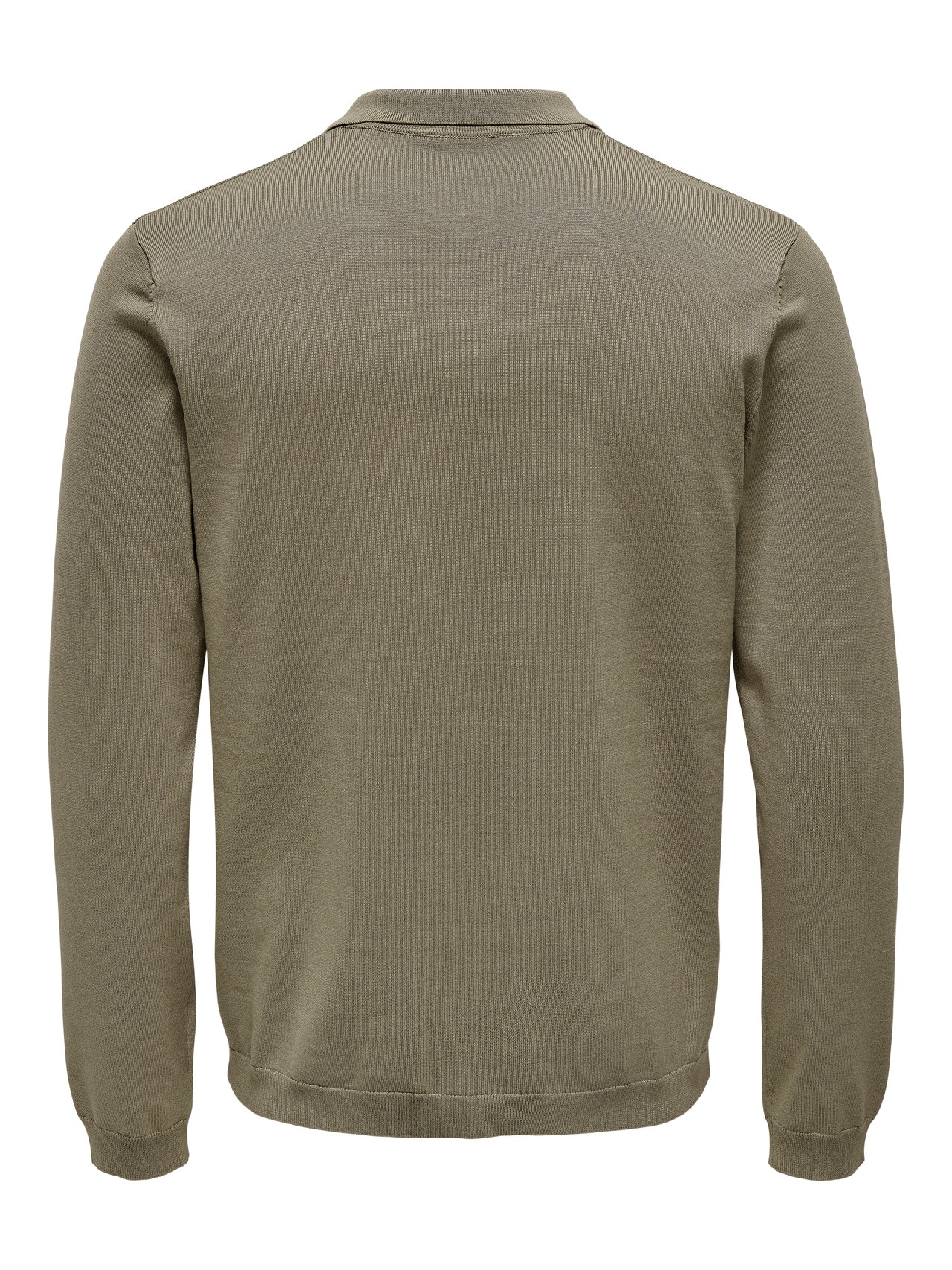 ONLY & SONS Normal passform Piké Pullover -Chinchilla - 22021184