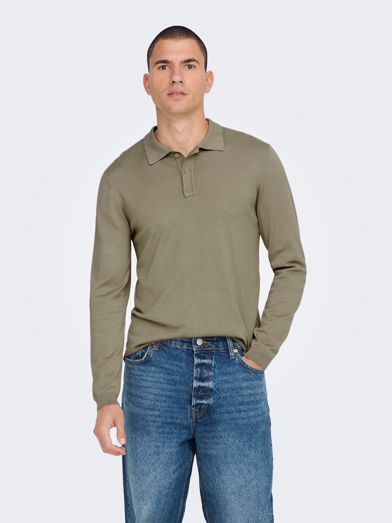 ONLY & SONS Pull-overs Regular Fit Polo -Chinchilla - 22021184