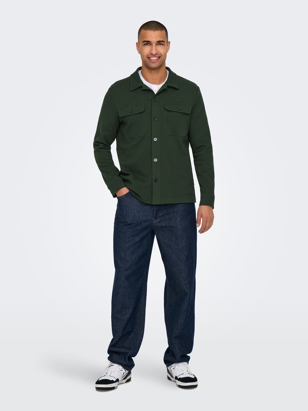 Köp Only & Sons ONSNEWKODYL OVERSHIRT SWEAT NOOS - Dark Navy