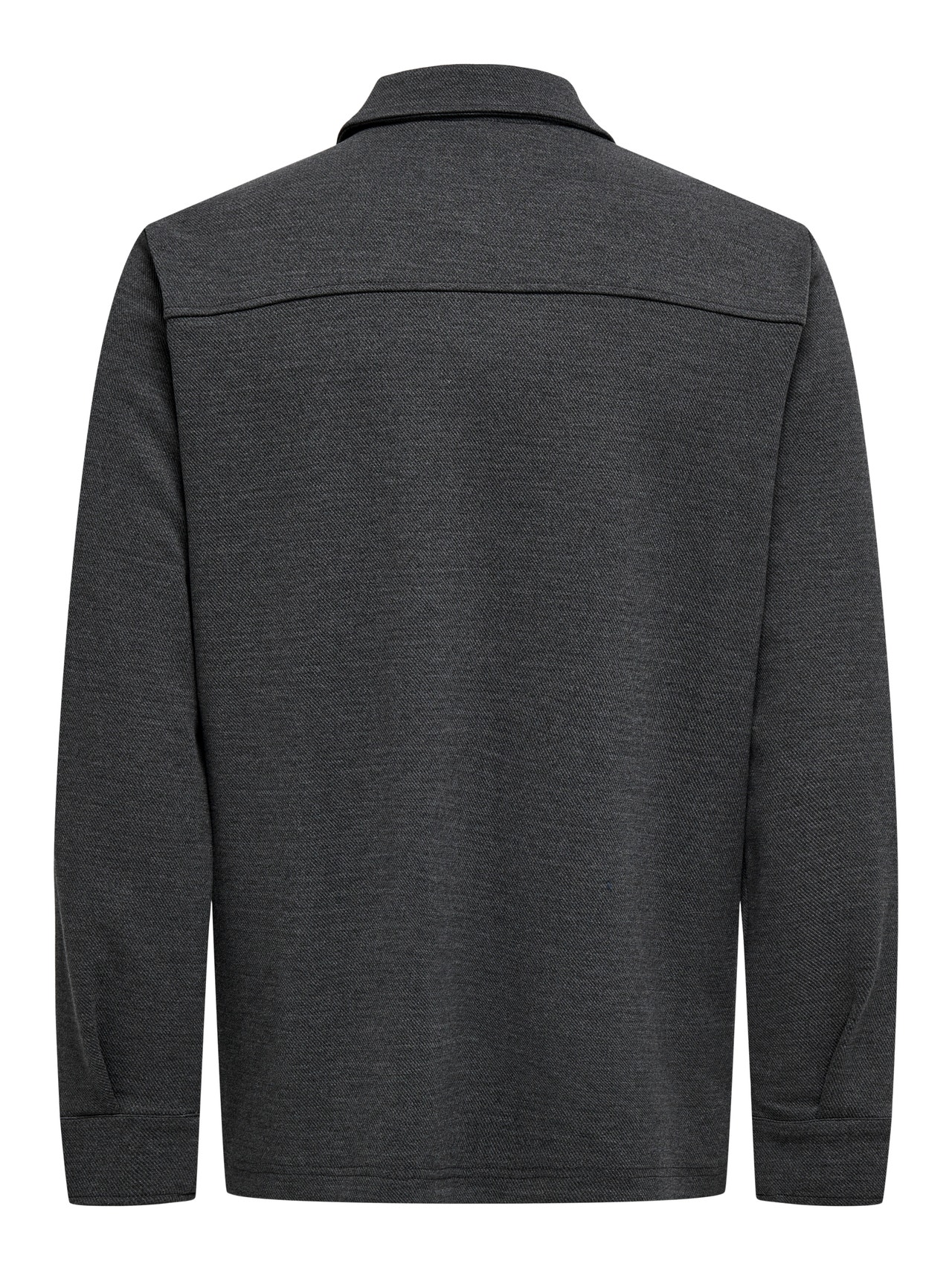 ONLY & SONS Regular fit Overhemd kraag Overhemd -Dark Grey Melange - 22021279