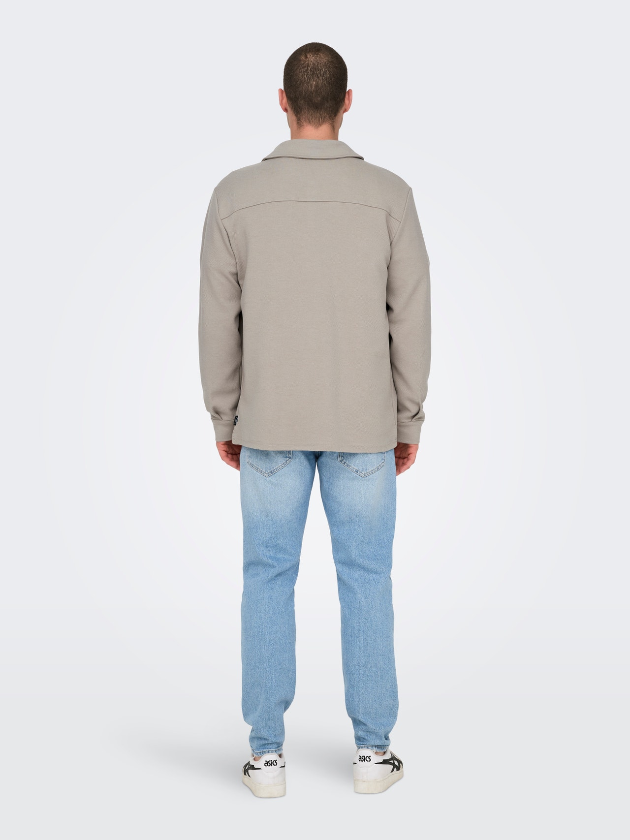 ONLY & SONS Normal geschnitten Hemdkragen Hemd -Vintage Khaki - 22021279