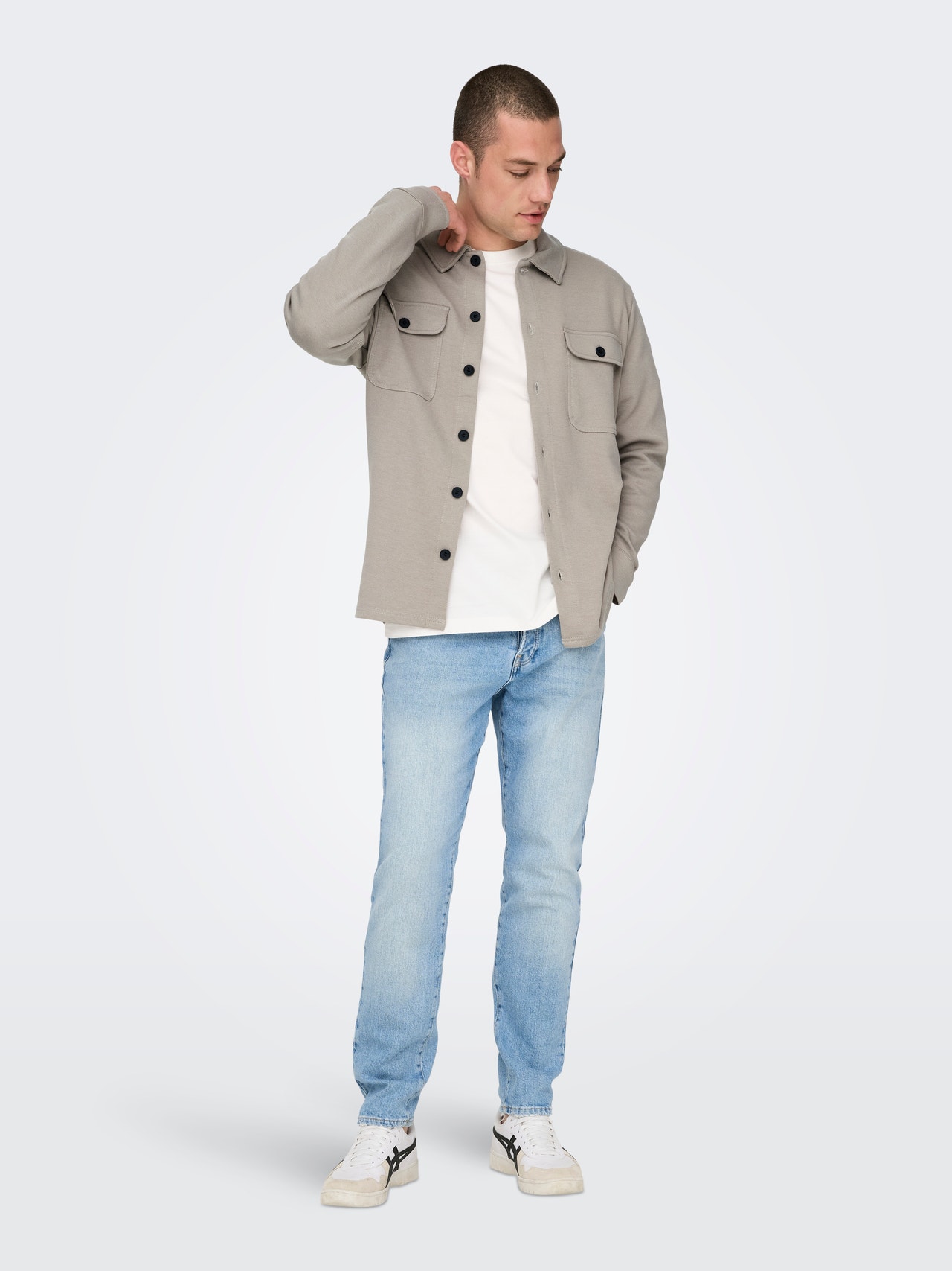 ONLY & SONS Normal passform Skjortkrage Skjorta -Vintage Khaki - 22021279