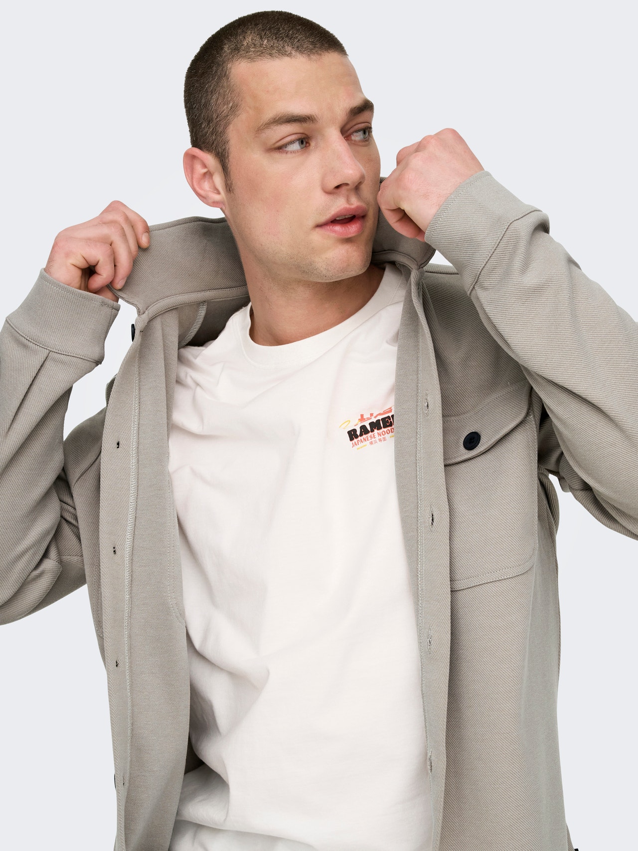 ONLY & SONS Regular fit Overhemd kraag Overhemd -Vintage Khaki - 22021279