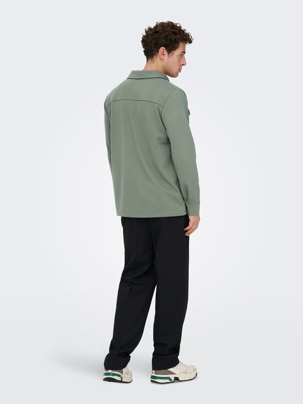 Only & Sons ZACK REG FULL ZIP HIGHNECK - Veste polaire - rosin/vert foncé Only & Sons ZACK REG FULL ZIP HIGHNECK - Veste polaire - rosin/vert foncé