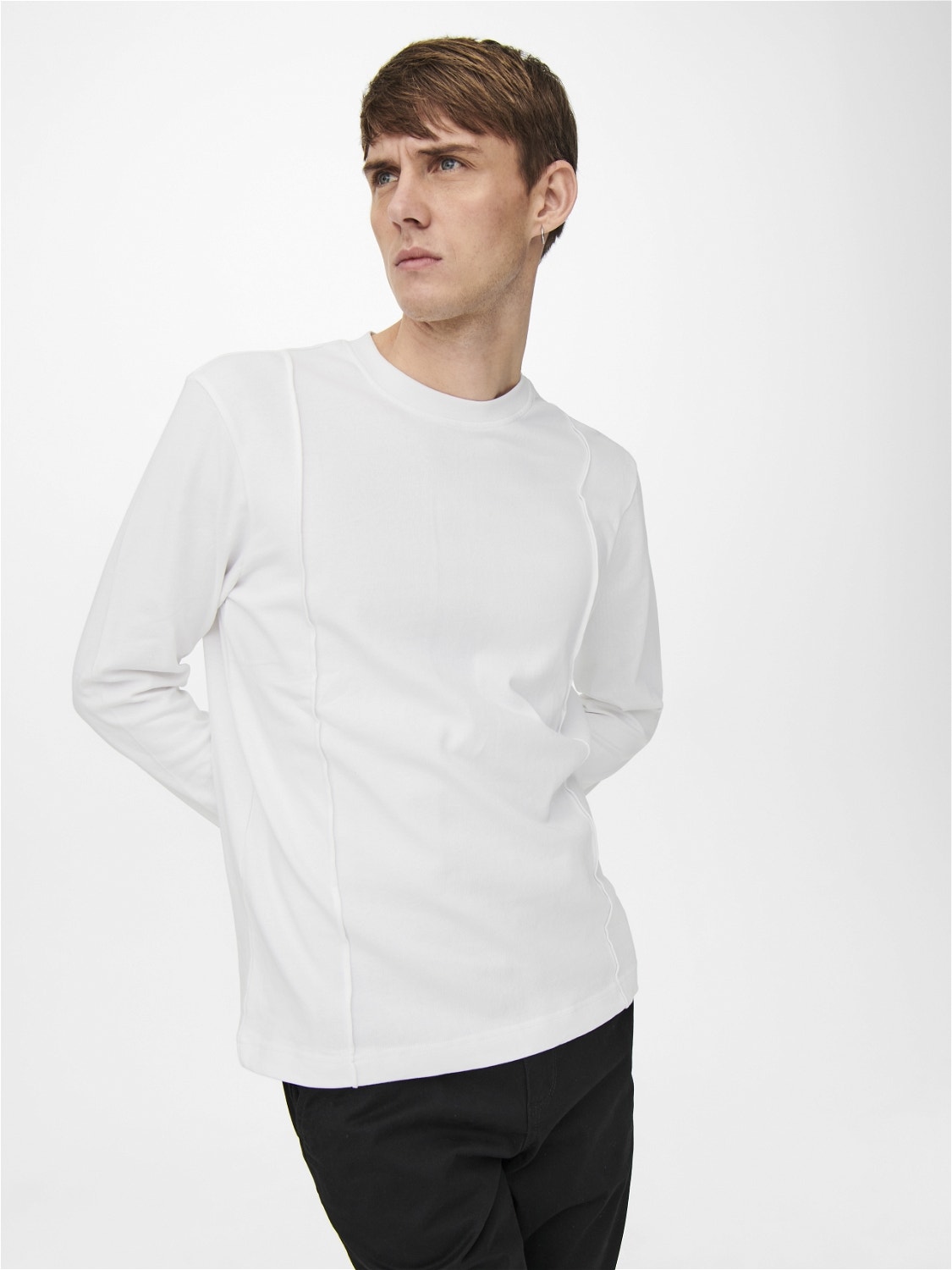 ONLY & SONS Normal passform O-ringning T-shirt -Bright White - 22021335