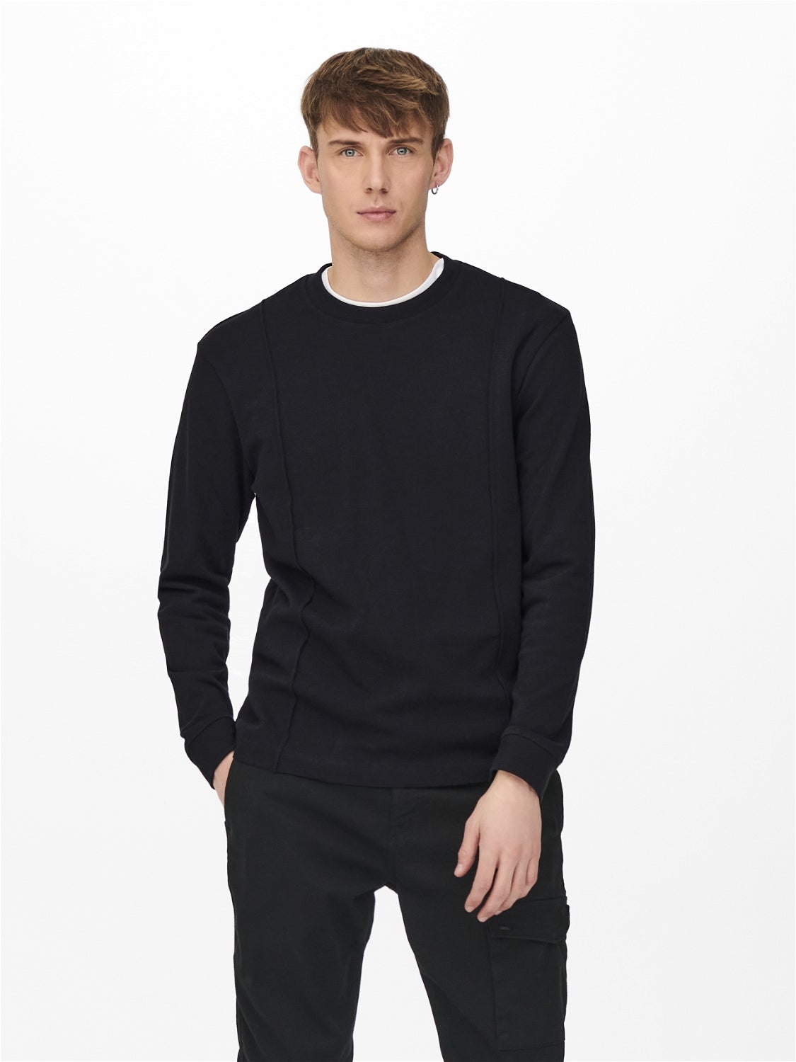 black lycra long sleeve top