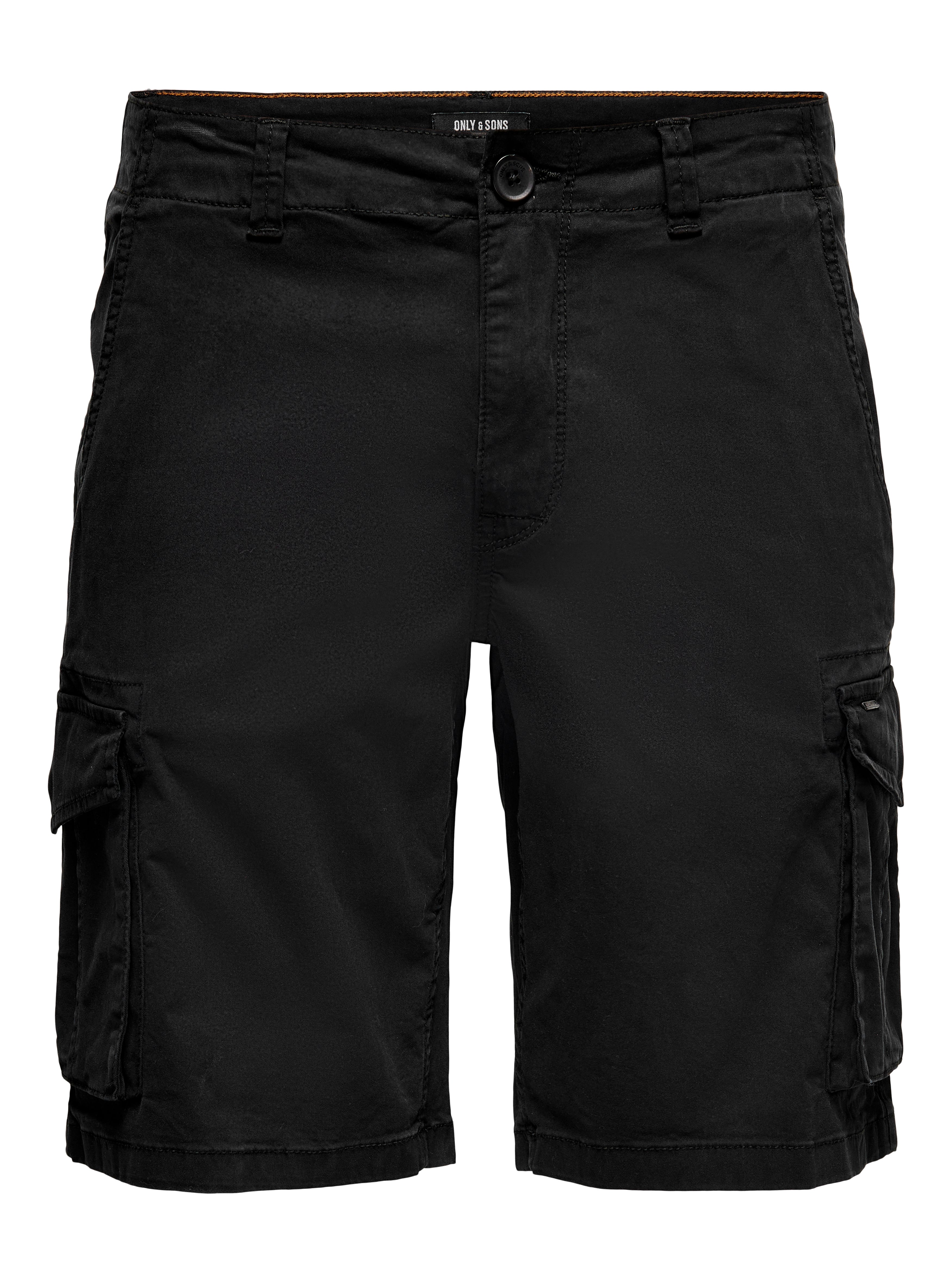 ONSDEAN-MIKE Regular Fit Cargo Shorts | Black | ONLY & SONS®