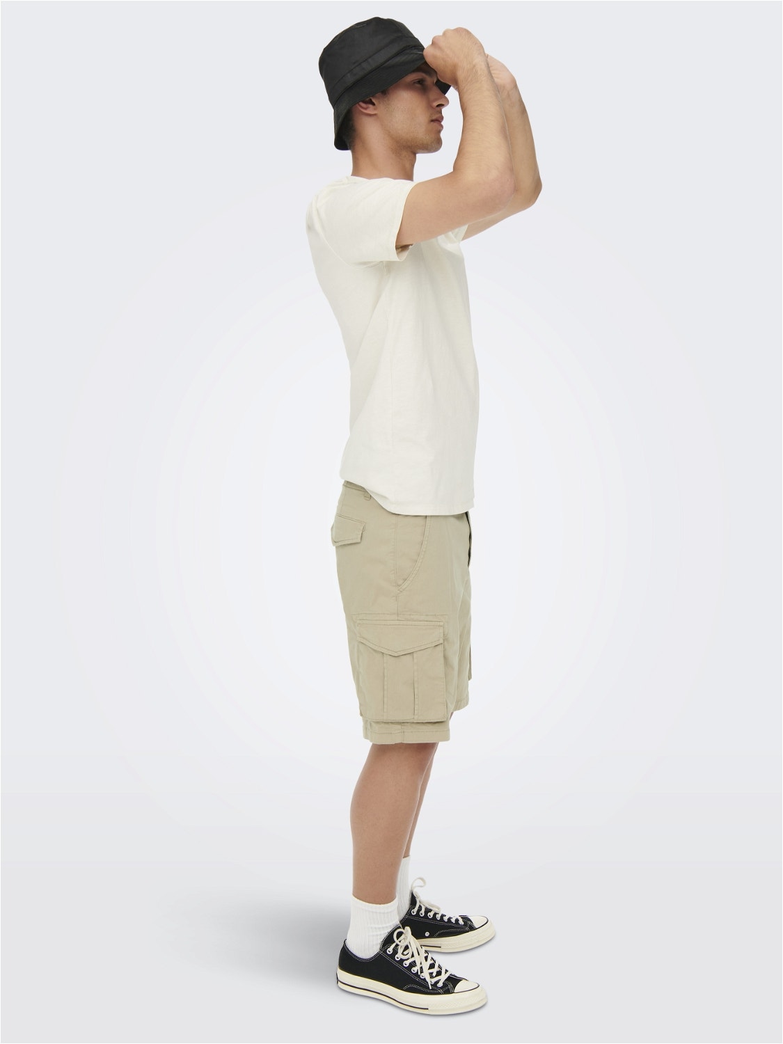 ONLY & SONS Regular Fit Cargo Shorts -Chinchilla - 22021459
