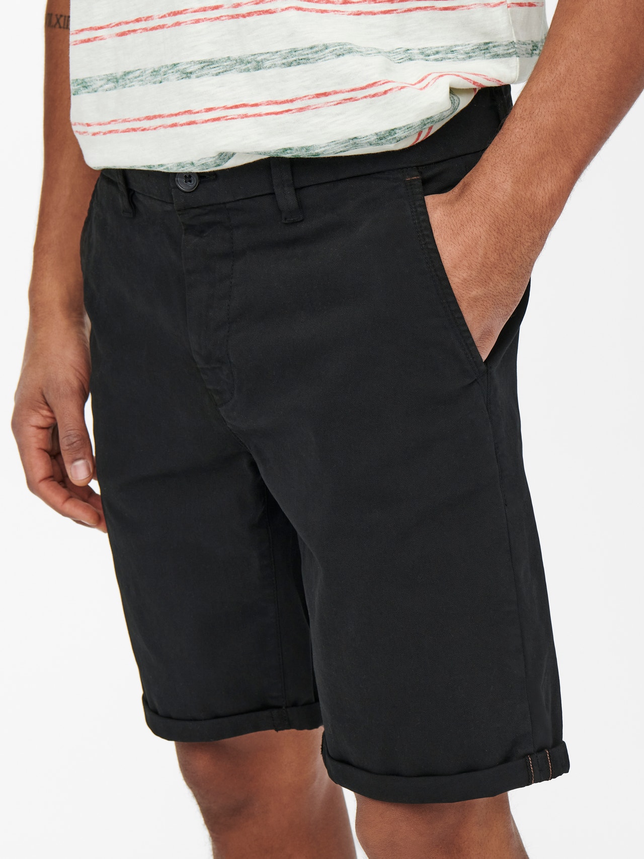 ONLY & SONS Mid waist Shorts -Black - 22021460