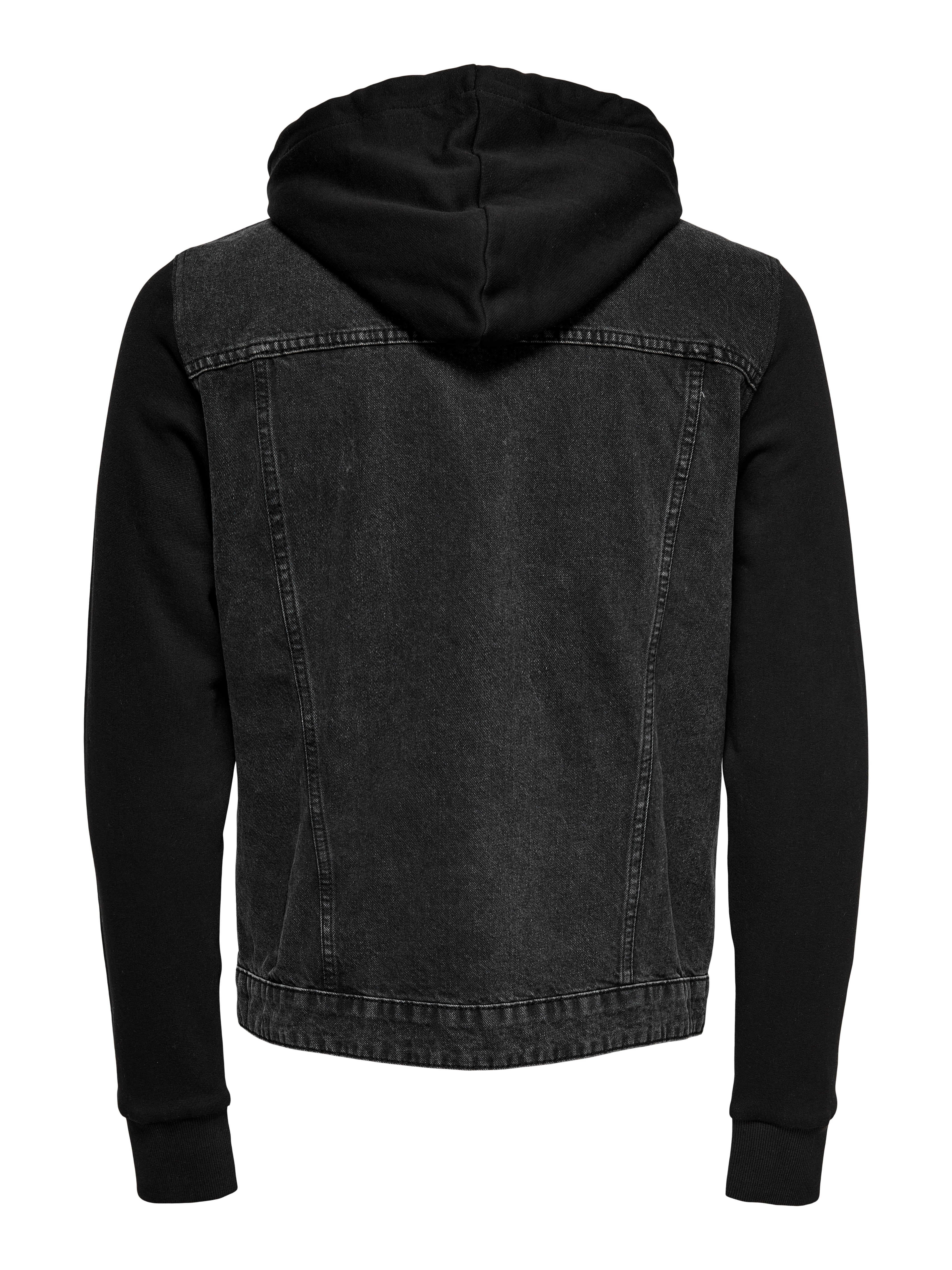 Chaqueta vaquera Sudadera con detalles decorativos | Black | ONLY \u0026 SONS®