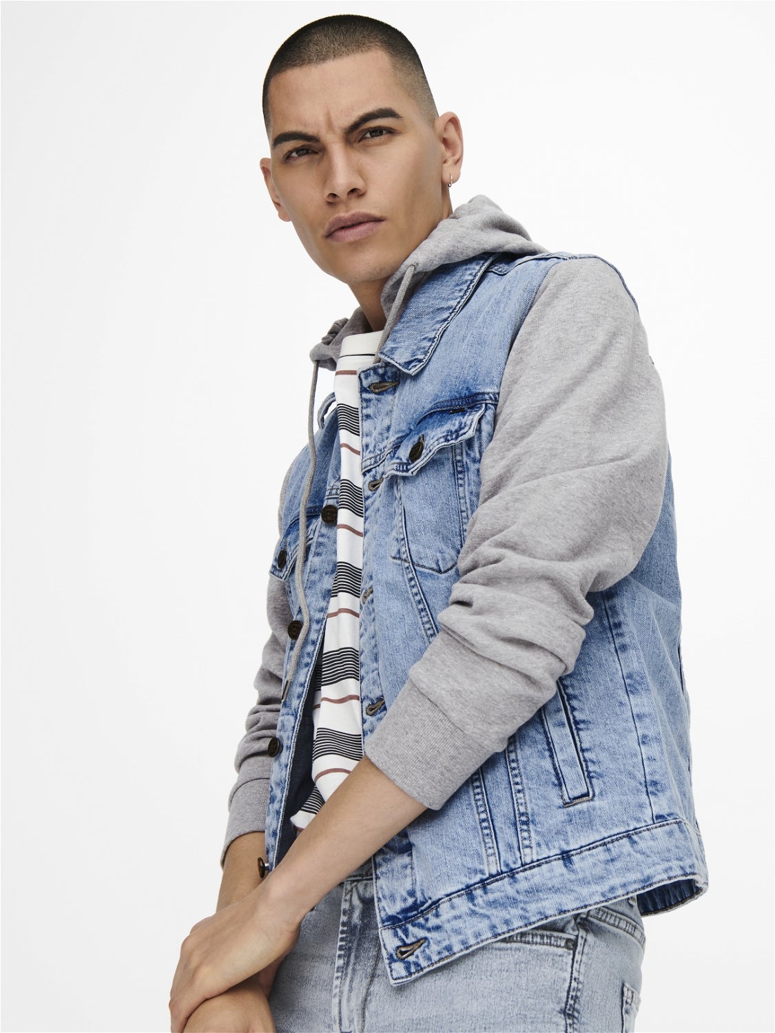 jean jacket with sweats