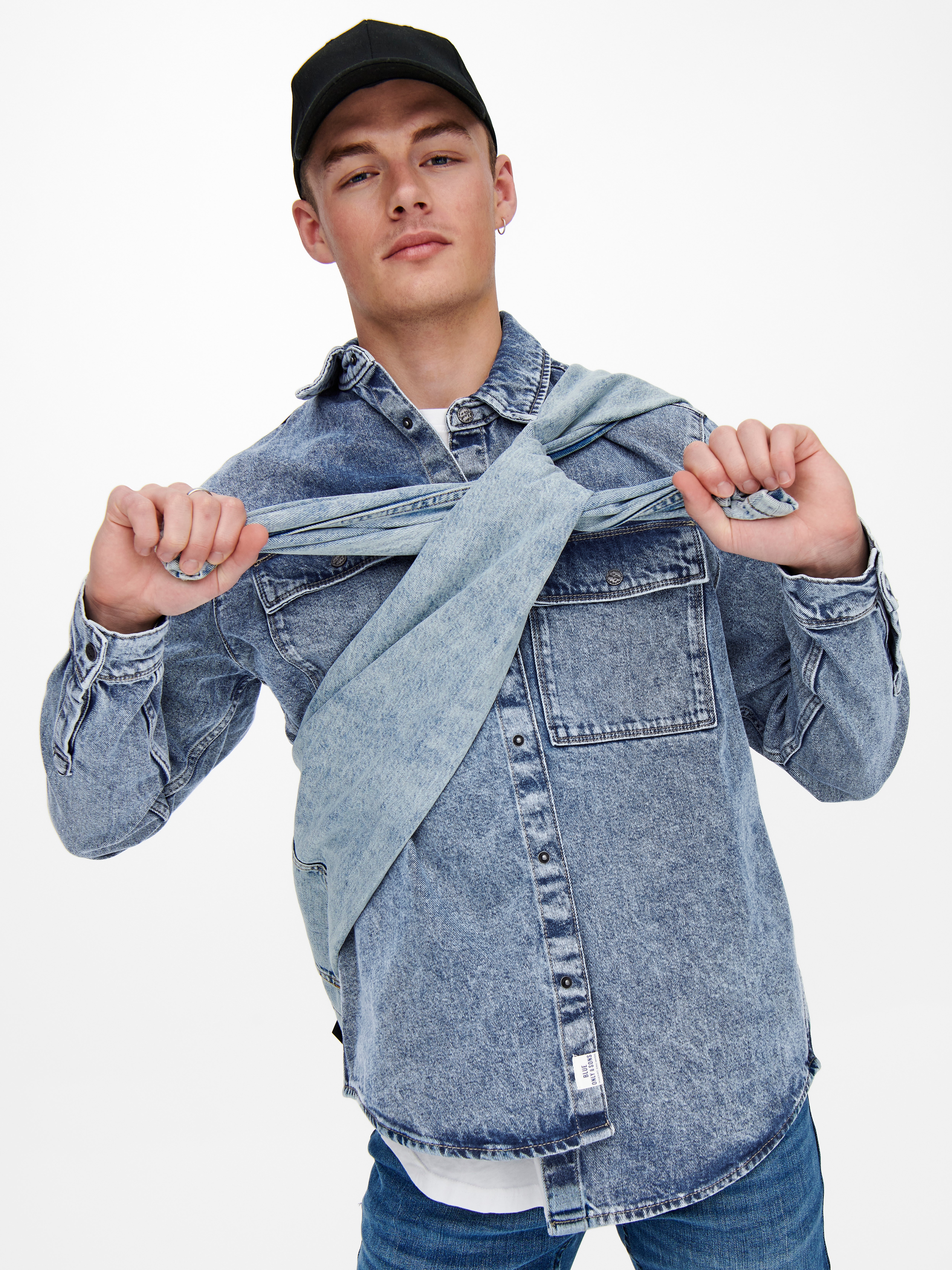 Only and sons sale denim shirt