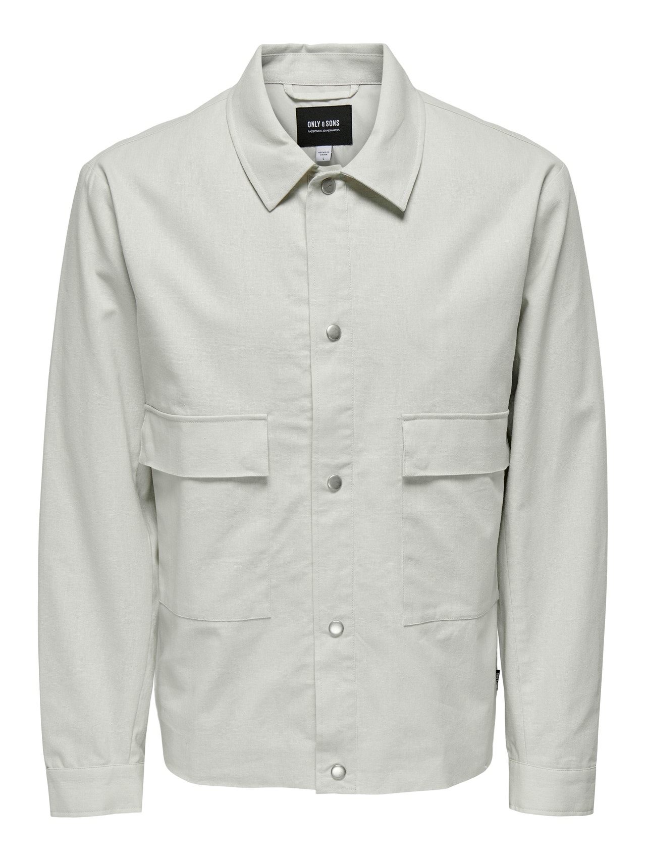 ONLY & SONS Overshirt with button closure -Moonstruck - 22021513