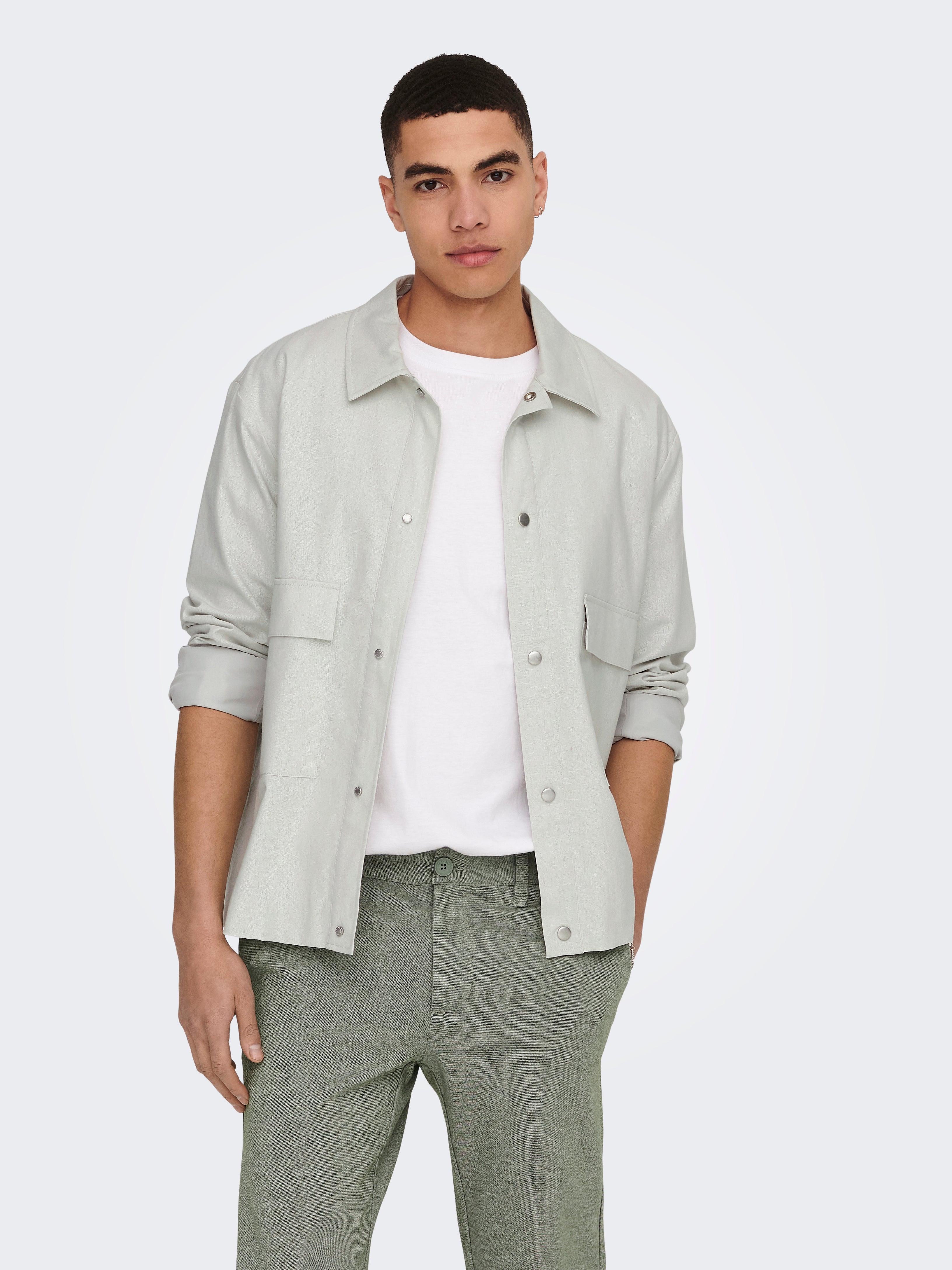 Fly-Away Kragen Jacke | Hellgrau | ONLY & SONS®