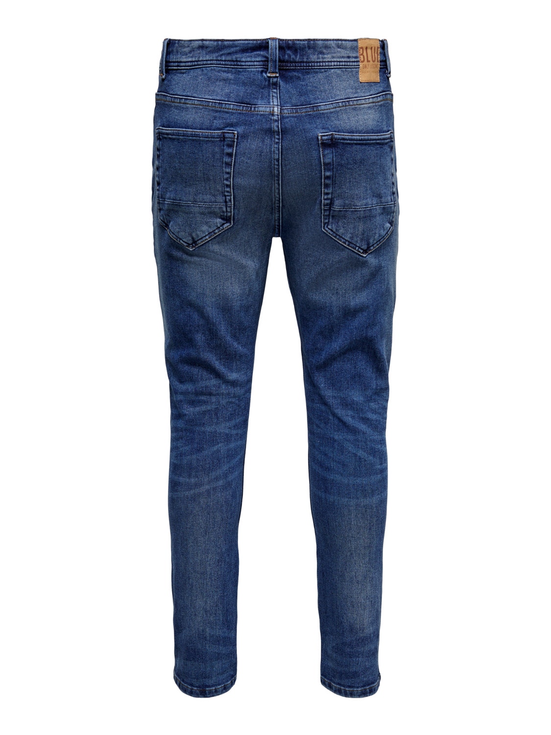 ONLY & SONS Slim Fit Mittlere Taille Jeans -Blue Denim - 22021663