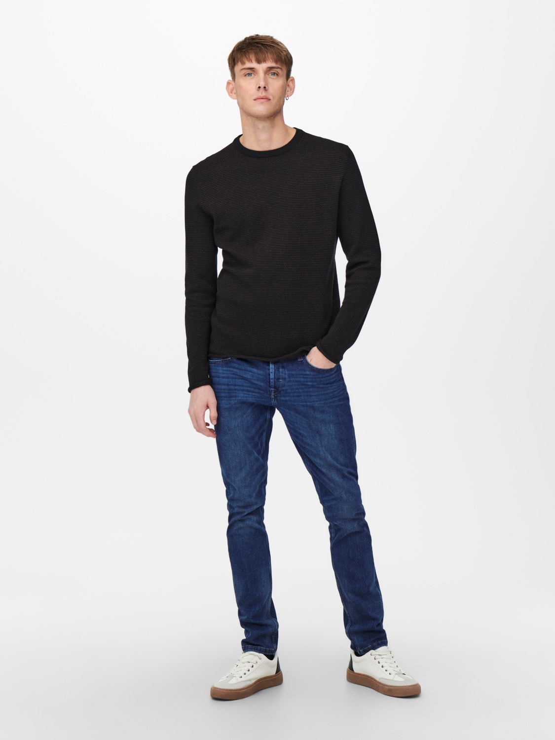 ONLY & SONS Slim Fit Mid waist Jeans -Blue Denim - 22021663