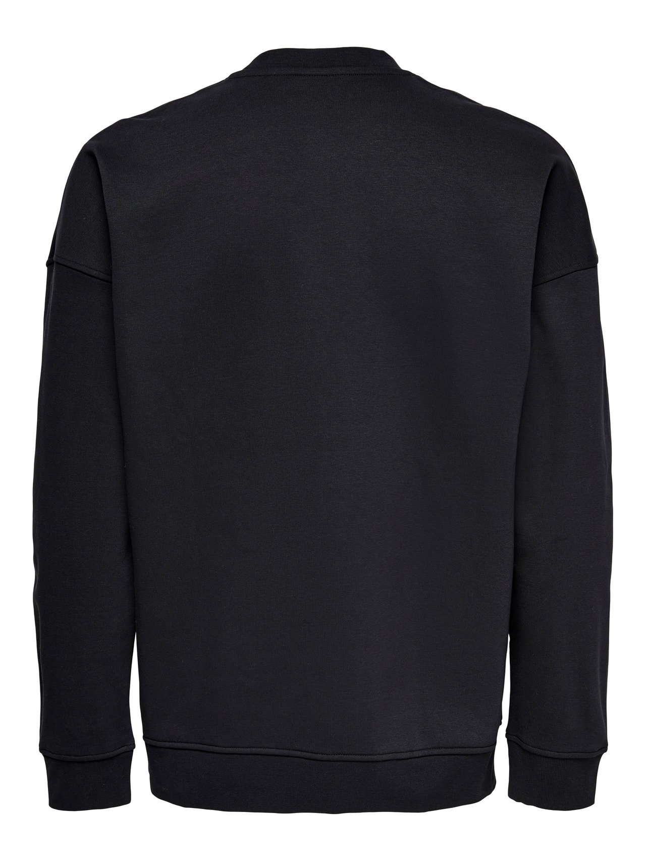 ONLY & SONS Relaxed fit O-hals Verlaagde schoudernaden Sweatshirt -Black - 22021689