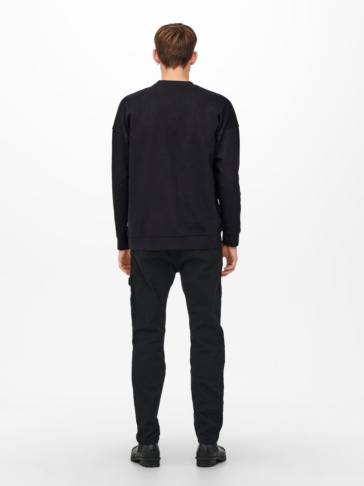 ONLY & SONS Relaxed Fit O-hals Lave skuldre Sweatshirt -Black - 22021689