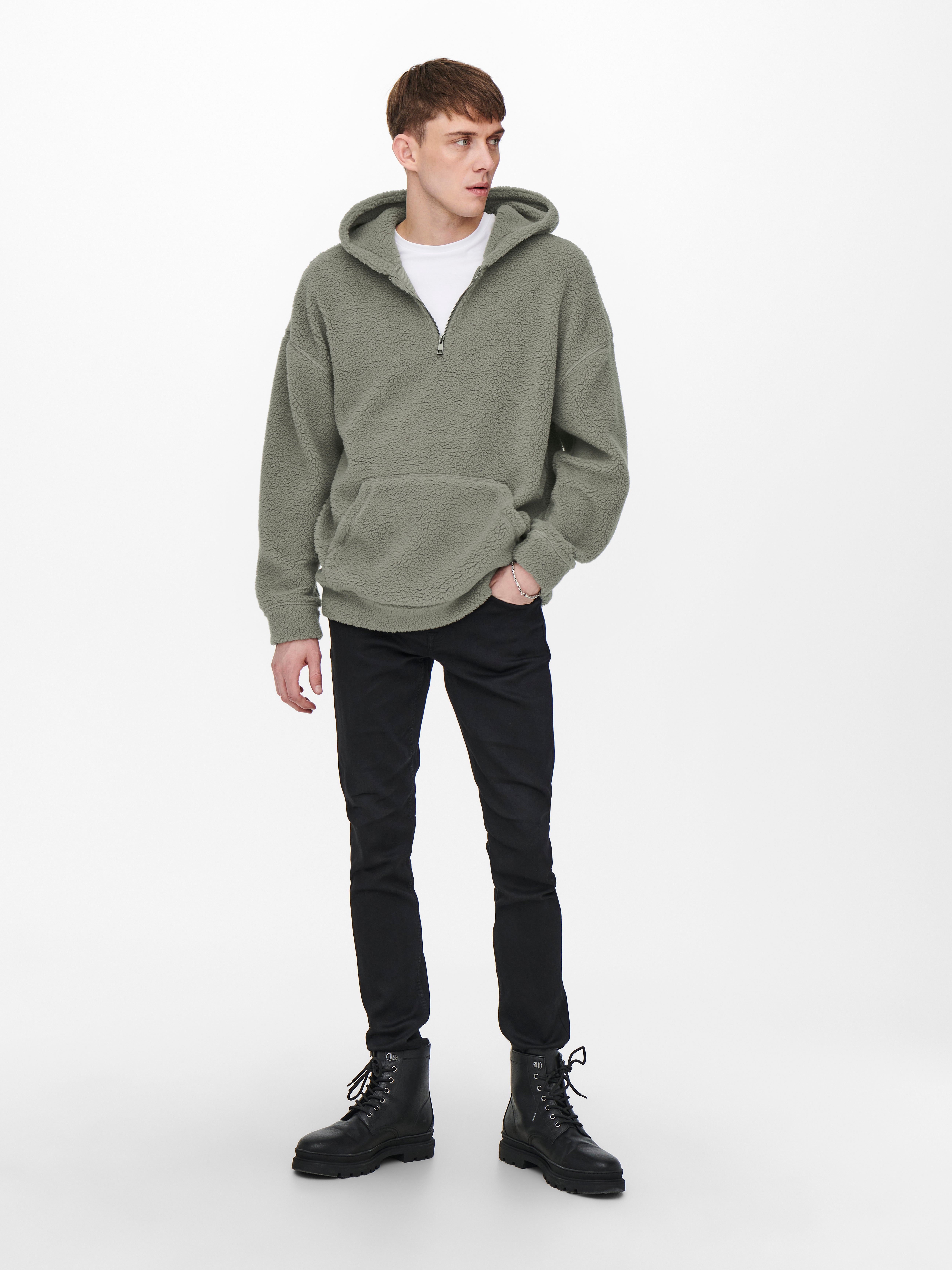 Relaxed Fit Hoodie Sweatshirt with 60 