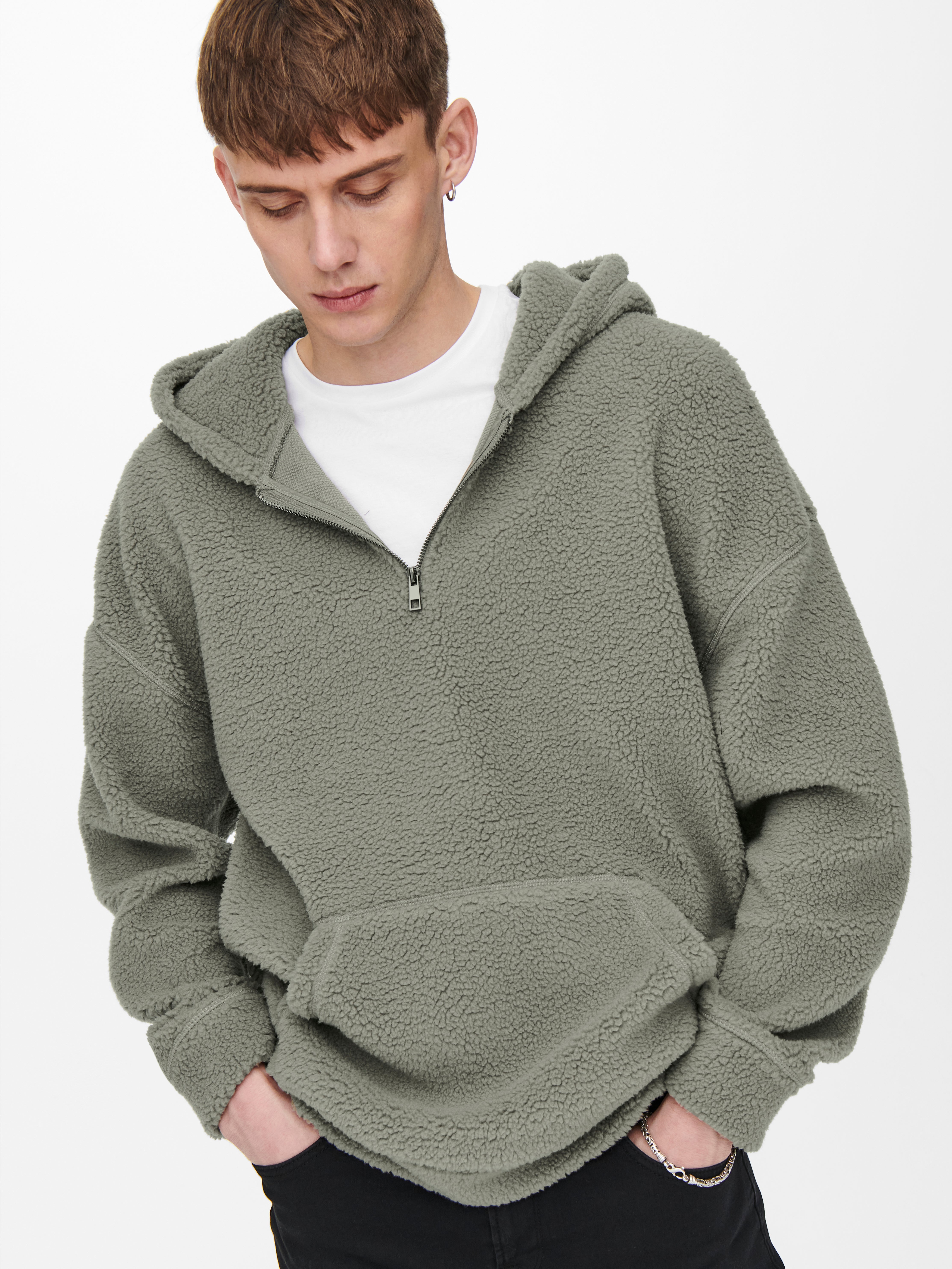 Relaxed Fit Hoodie Sweatshirt with 60 