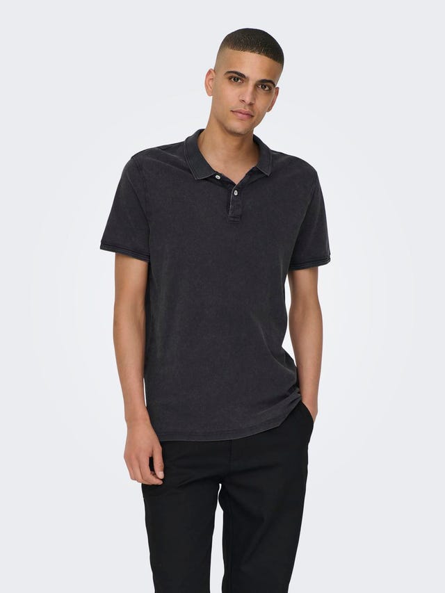 ONLY & SONS Slim Fit Rundhals Poloshirt - 22021769