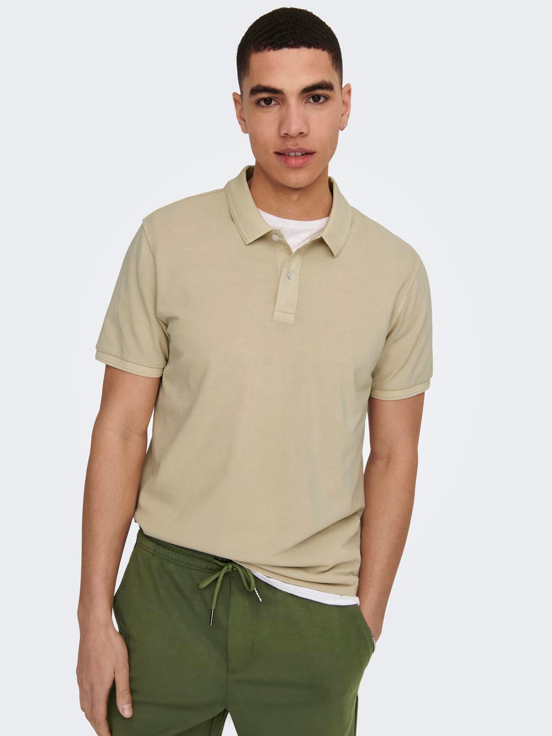 Round collar 2025 polo shirt