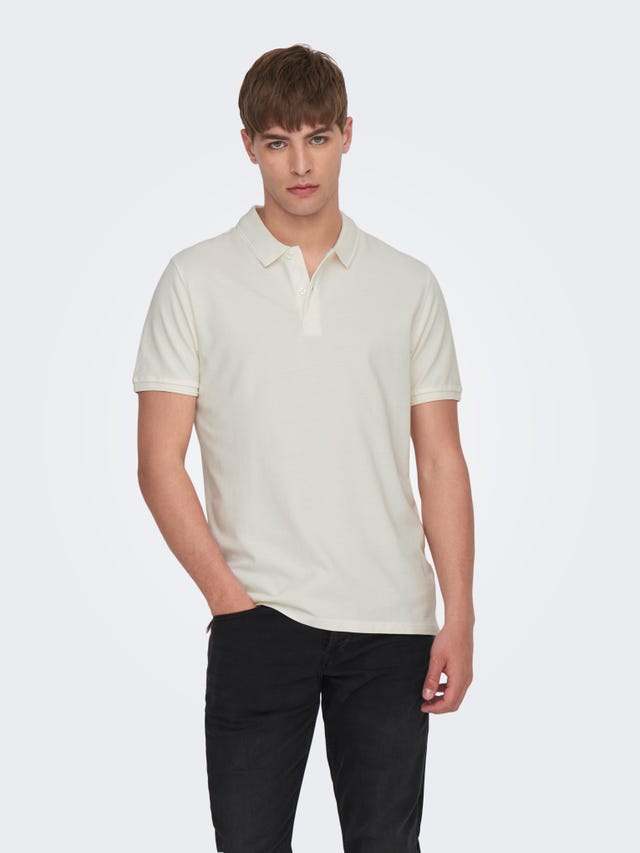 ONLY & SONS Slim Fit Round Neck Polo-Shirt - 22021769