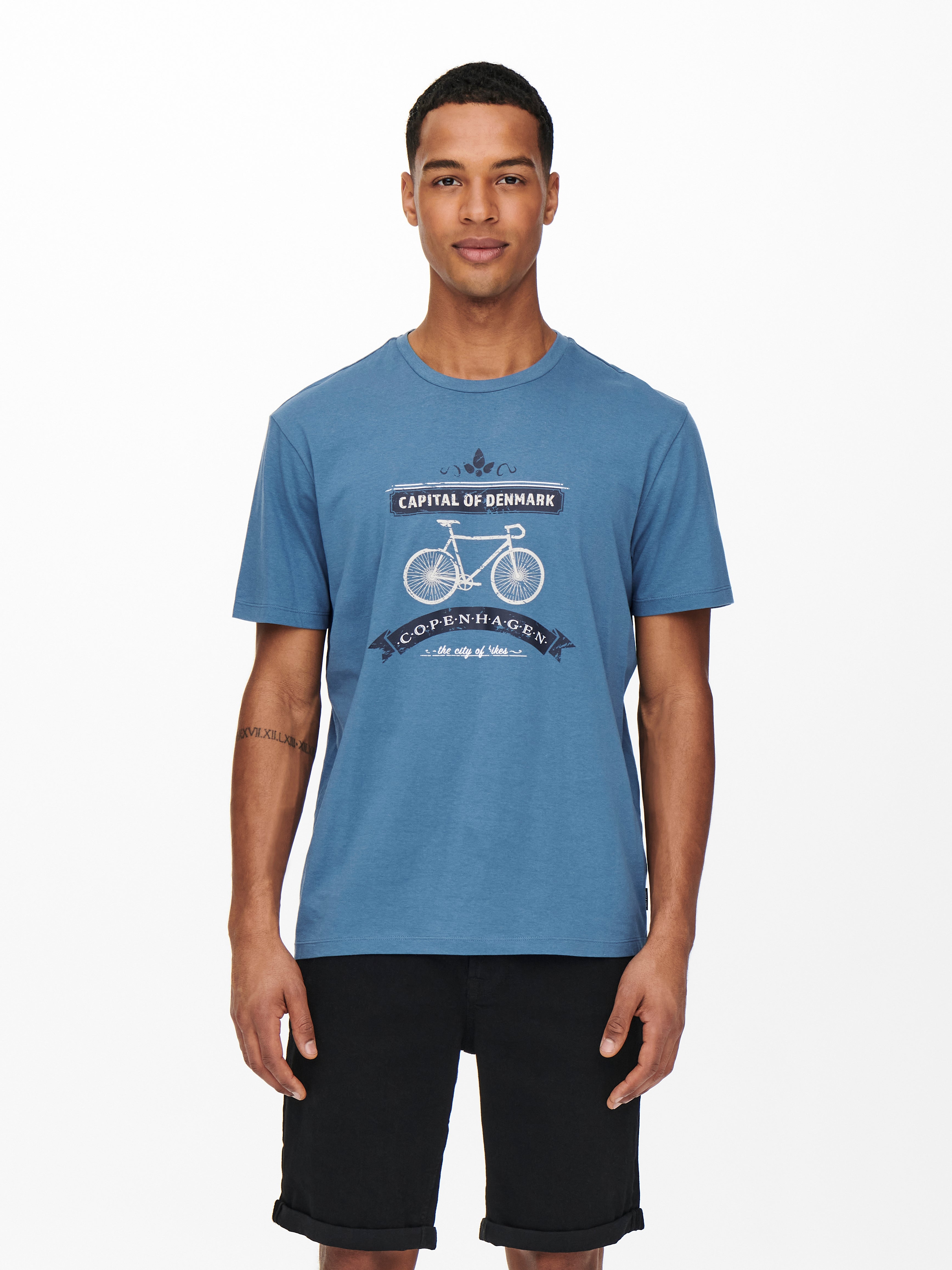 Manchester City Herren T-Shirt Cut & SEW Short Sleeve Top-grau-NEU 