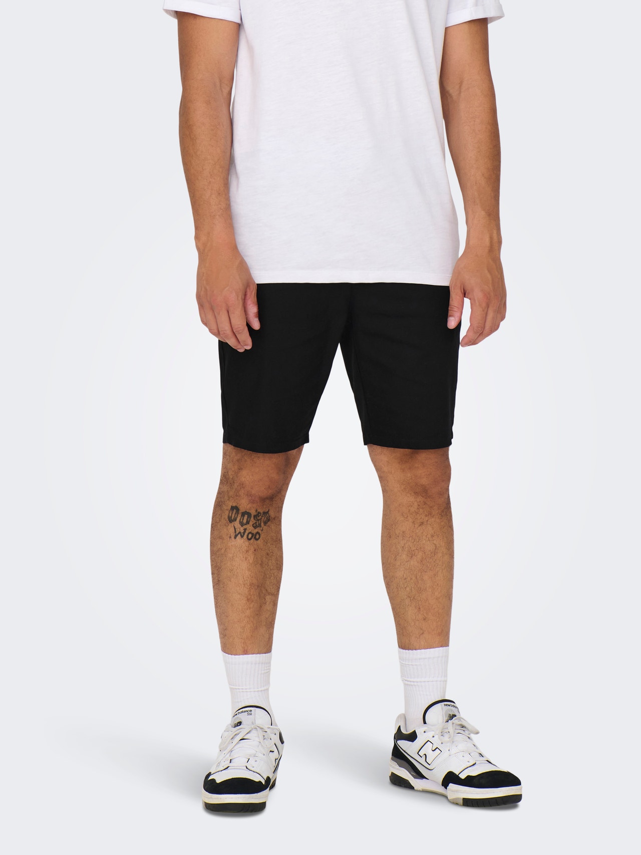 ONLY & SONS Komfort Fit Mittlere Taille Shorts -Black - 22021824