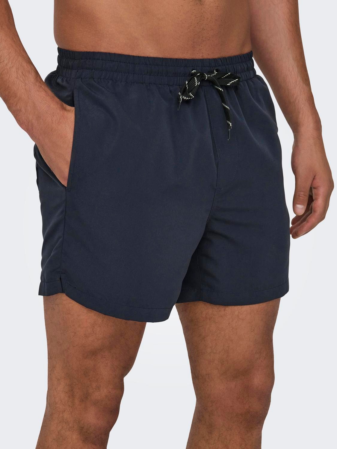 ONLY & SONS Solid color swim trunks -Dark Navy - 22021832