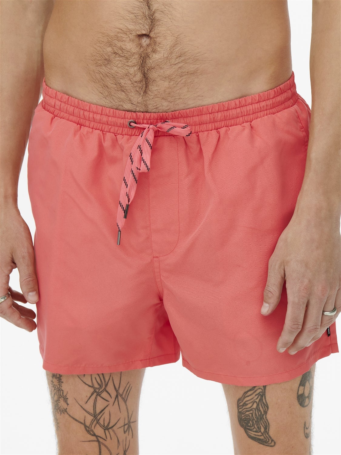 salmon colored swim trunks