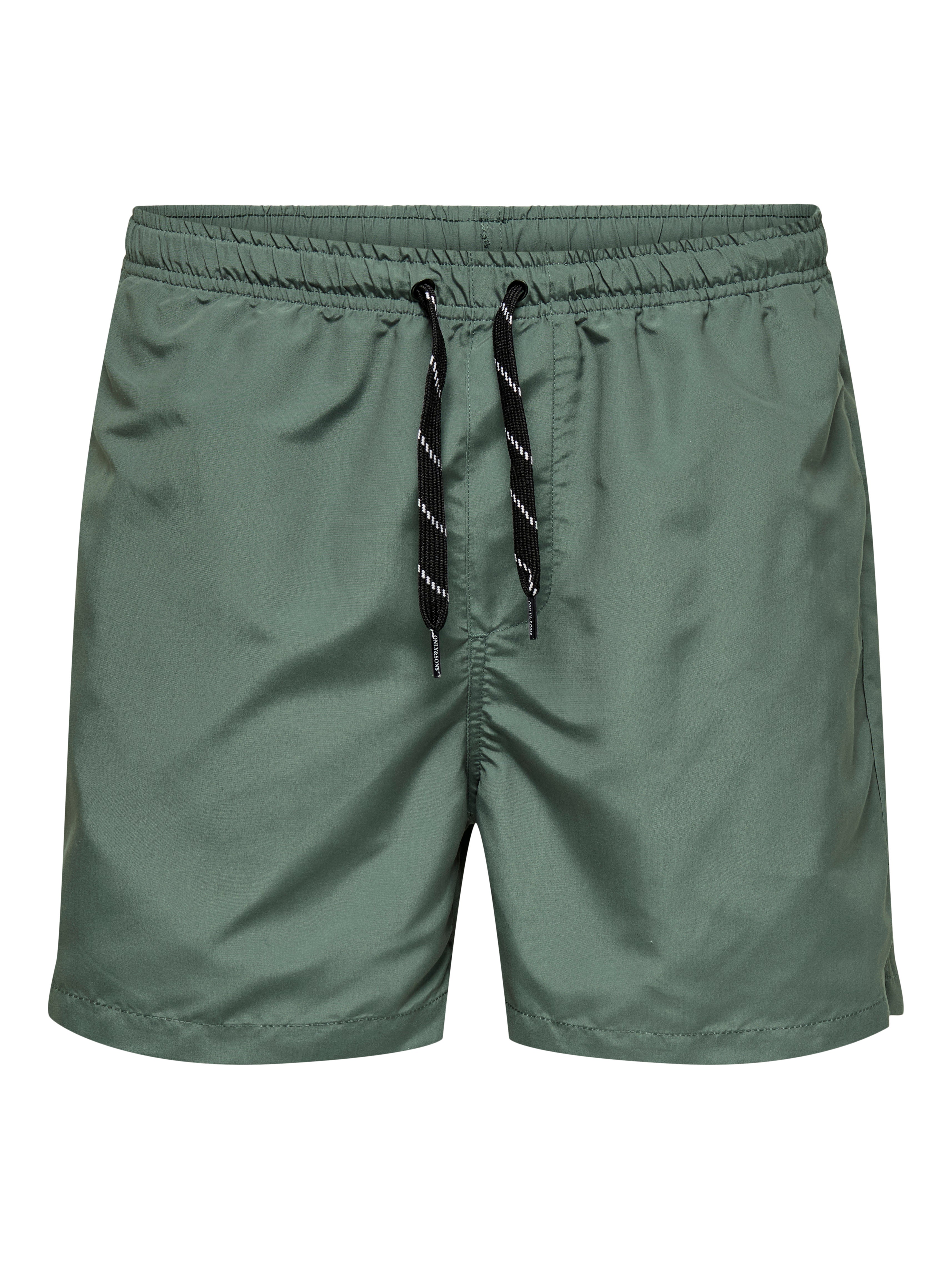 Solid color sales swim trunks