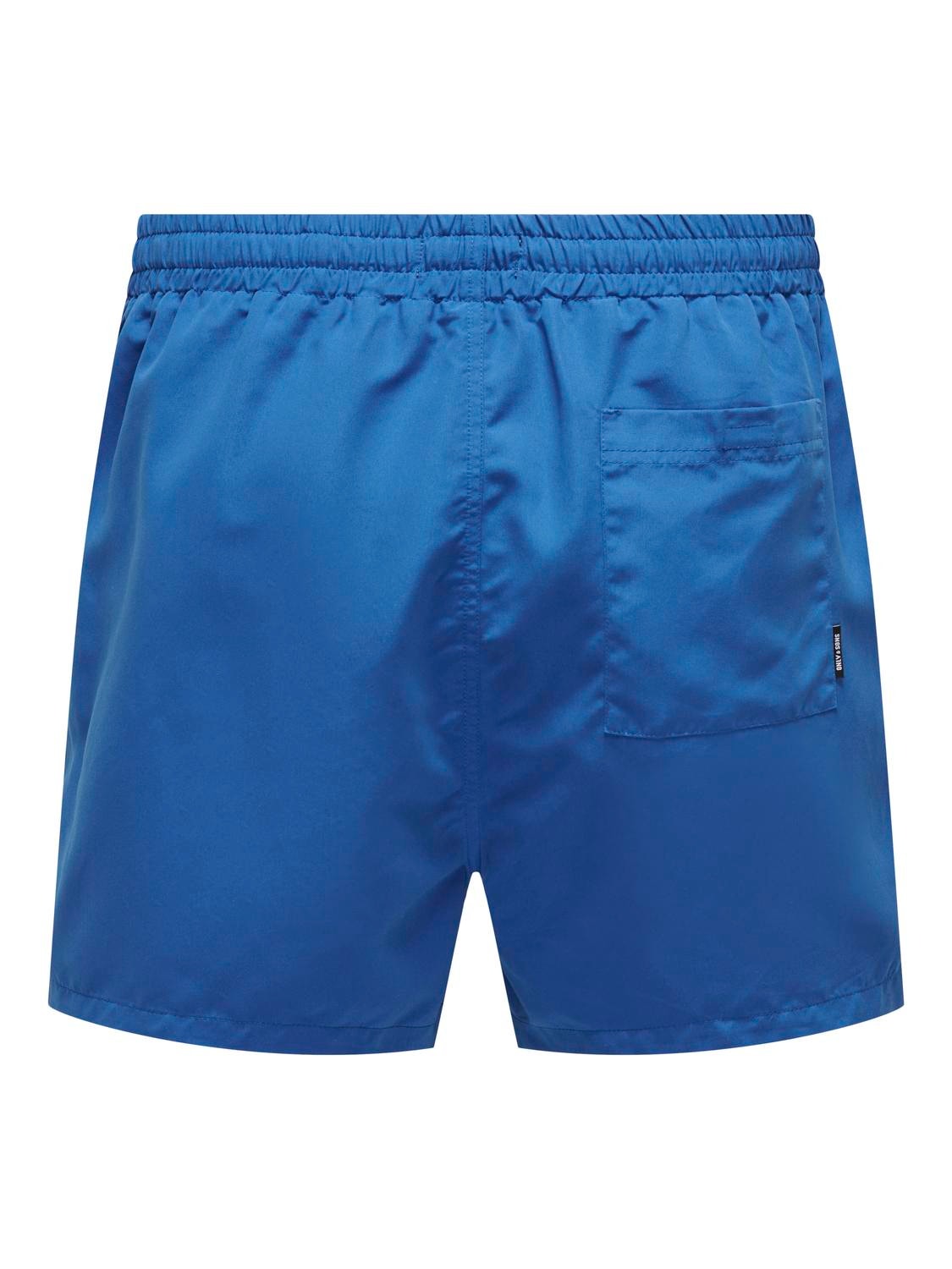 ONLY & SONS Solid color swim trunks -Turkish Sea - 22021832