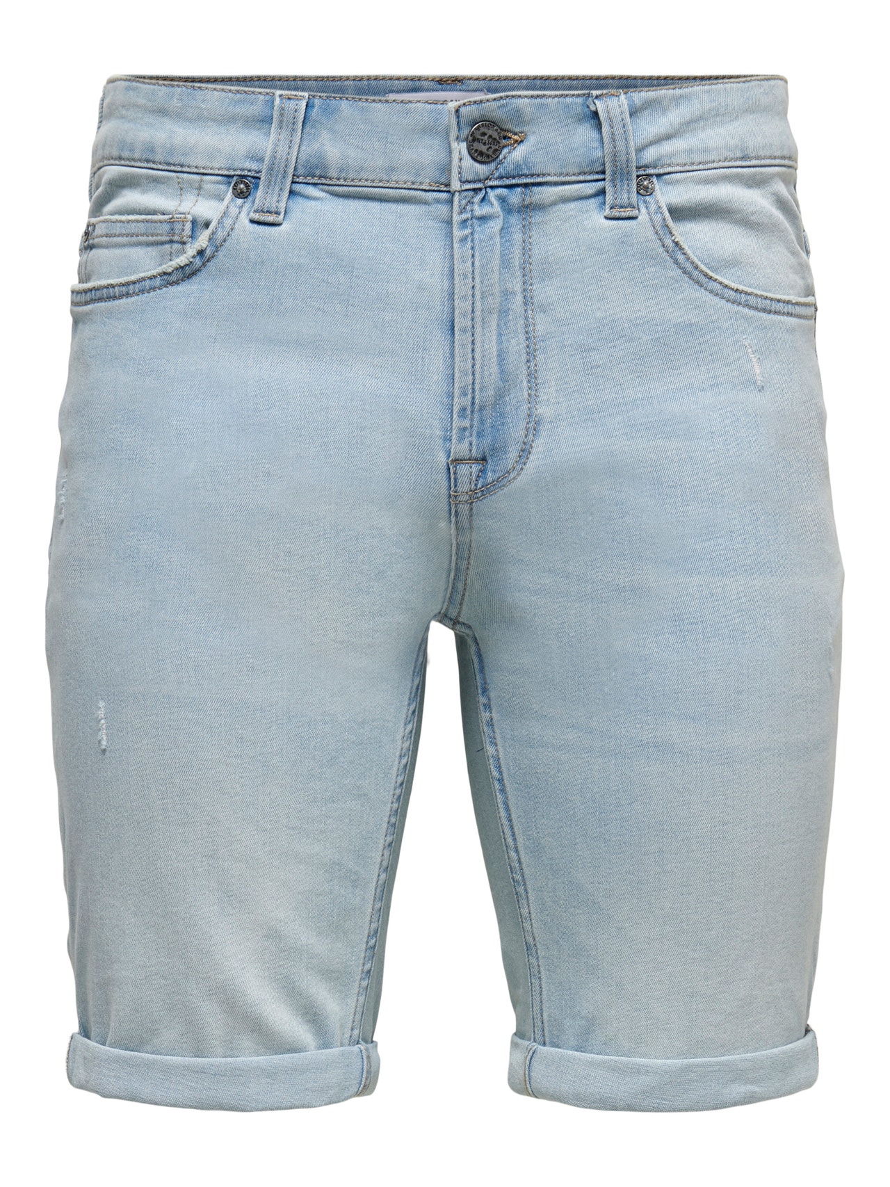 ONLY & SONS Mid waist Shorts -Blue Denim - 22021885