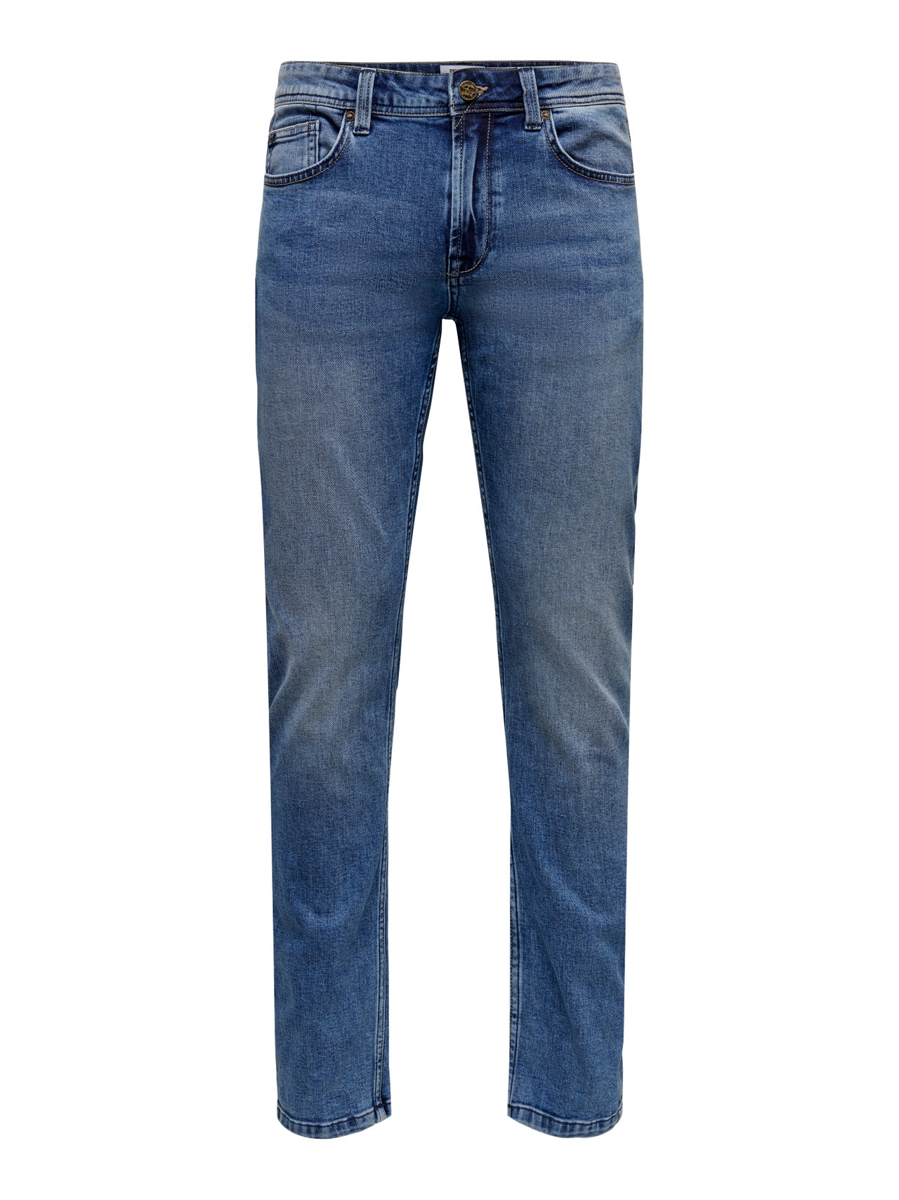 ONLY & SONS Regular Fit Mid waist Jeans -Blue Denim - 22021886