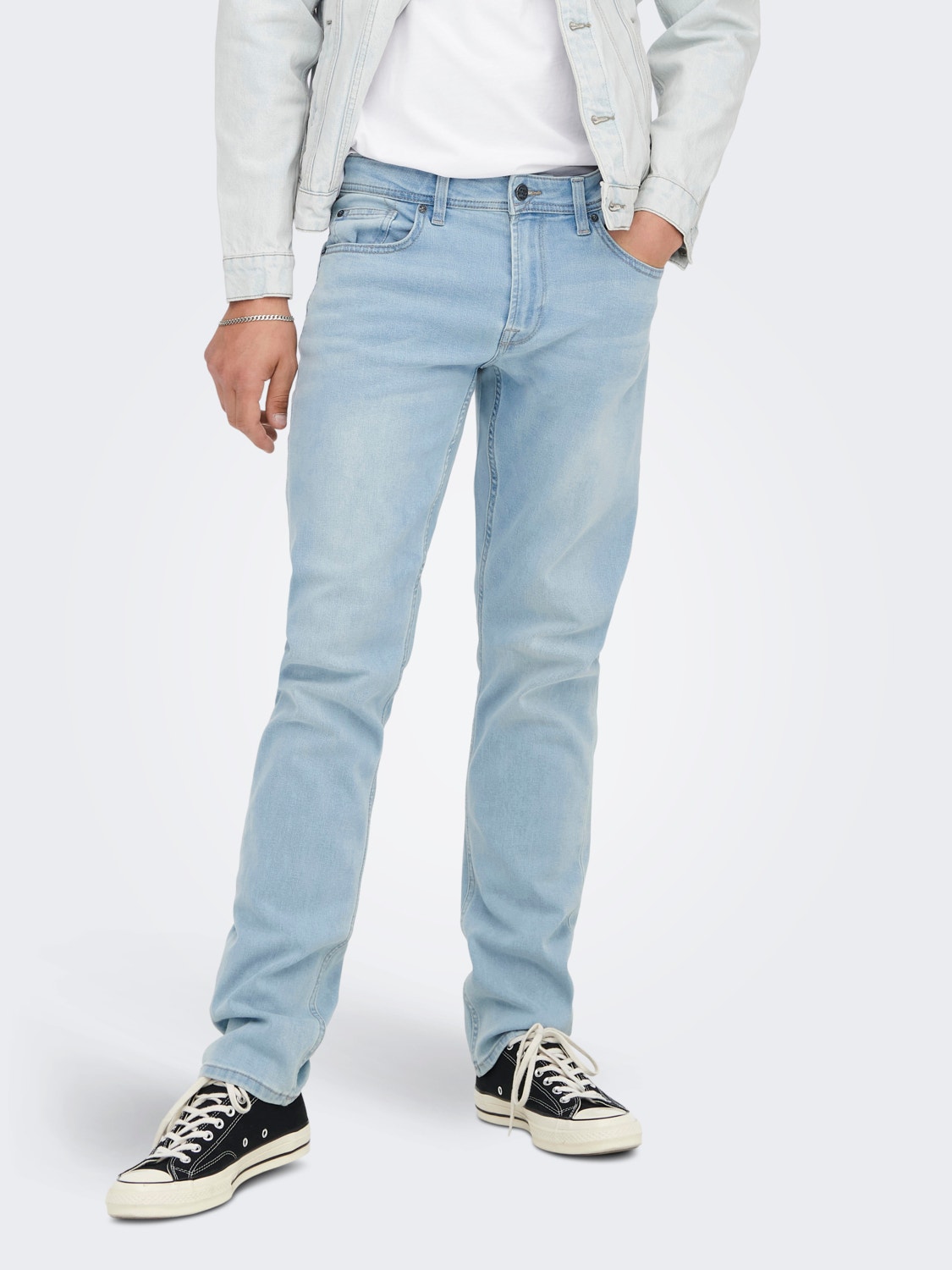 ONLY & SONS Normal geschnitten Mittlere Taille Jeans -Blue Denim - 22021888