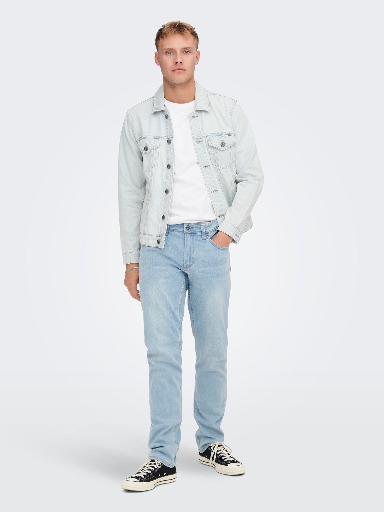 ONLY & SONS Regular fit Mid waist Jeans -Blue Denim - 22021888