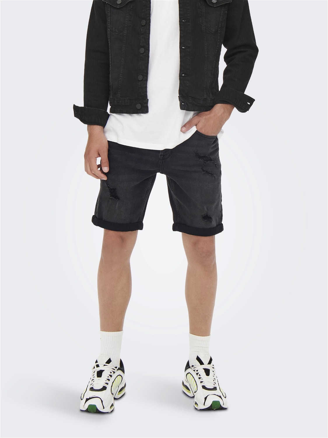 ONLY & SONS Shorts Corte slim -Black Denim - 22021892