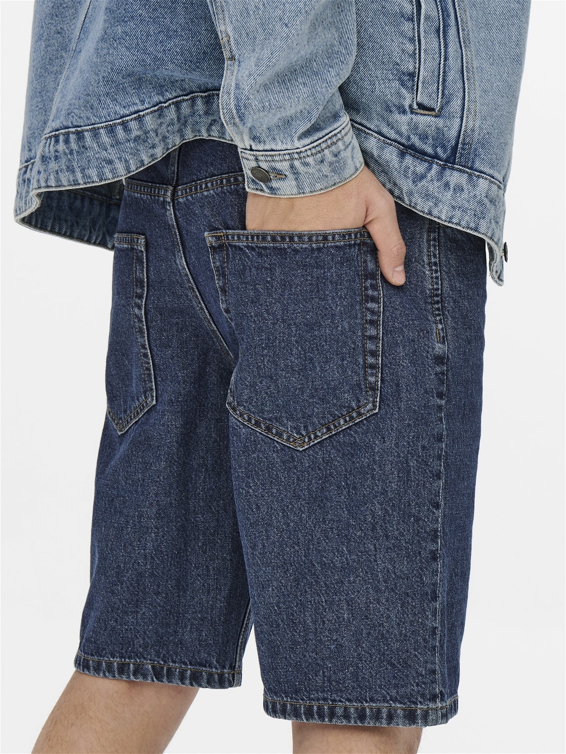 Tapered sales jean shorts