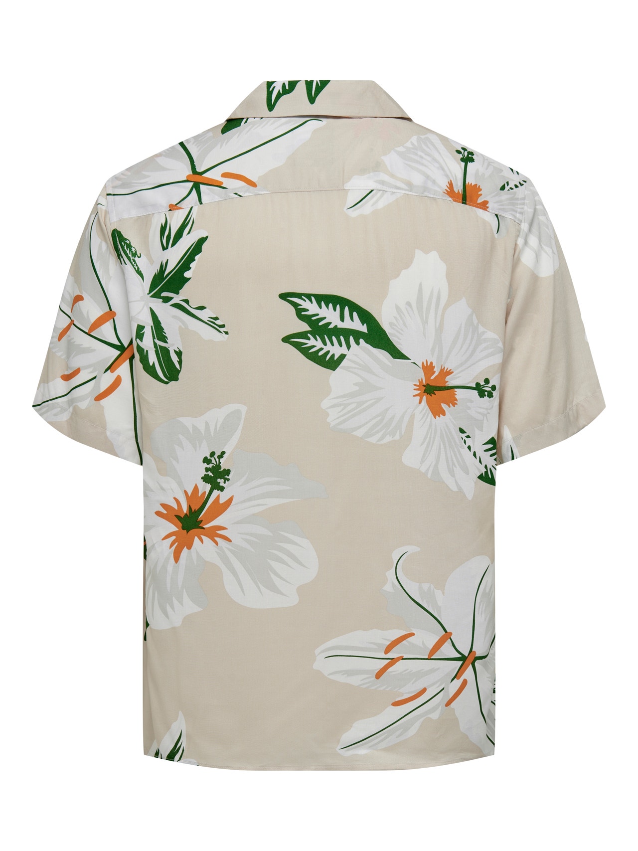 ONLY & SONS Regular Fit Resort collar Shirt -Silver Lining - 22021965