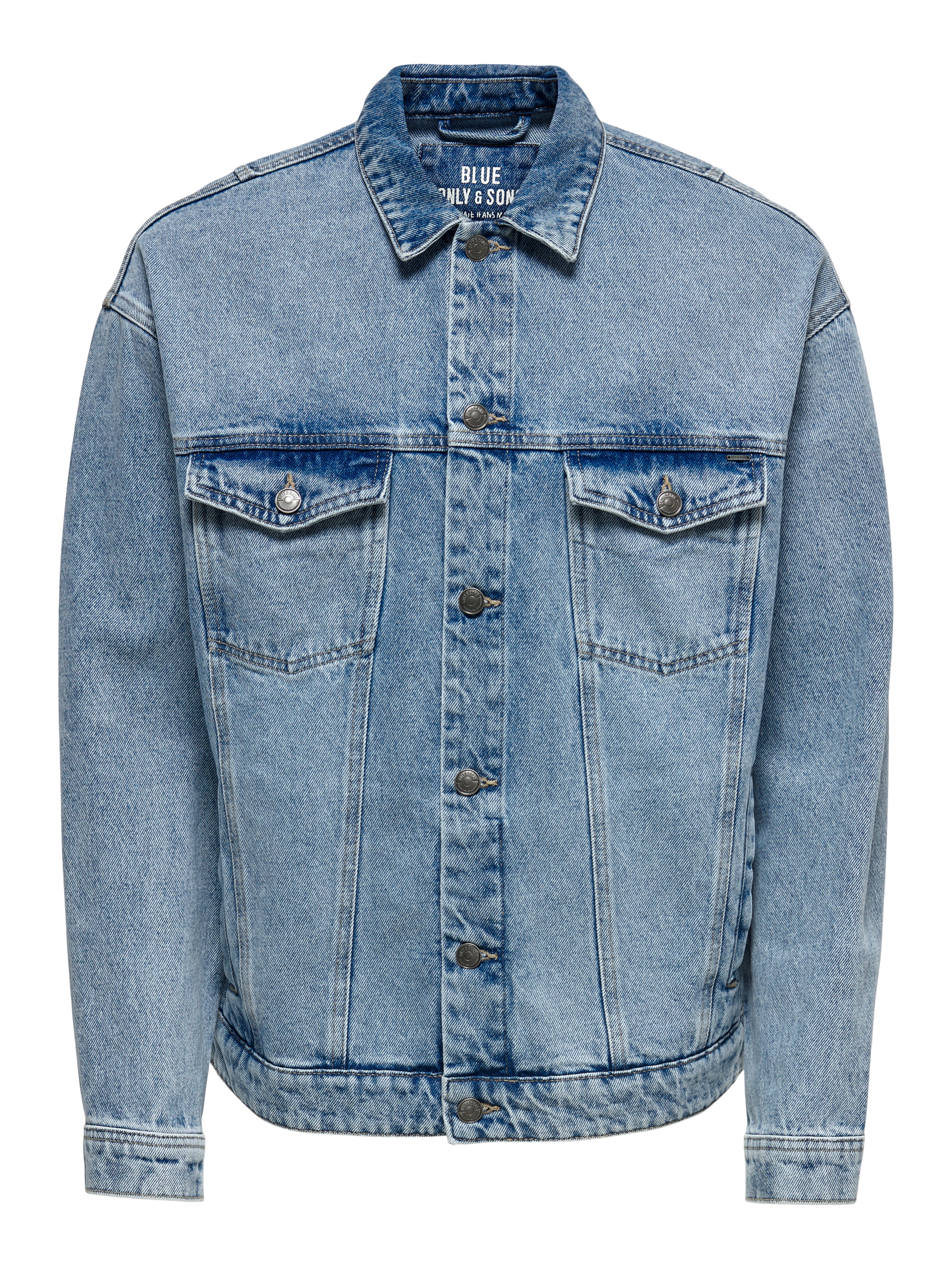 Ärmelbündchen mit Knopf Tief angesetzte Schulter Jacke with 50 