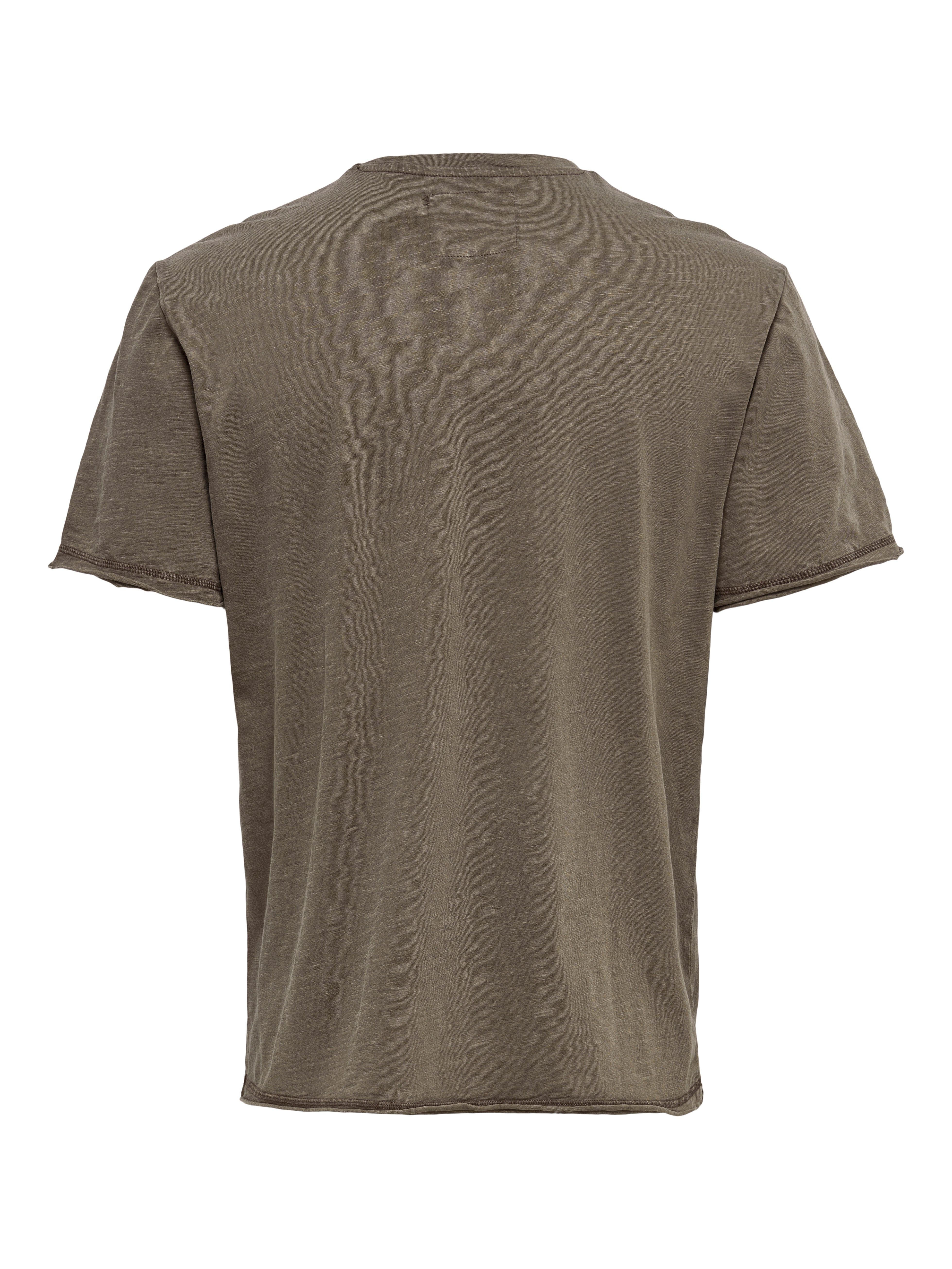 Pocket detailed T-shirt | Dark Brown 