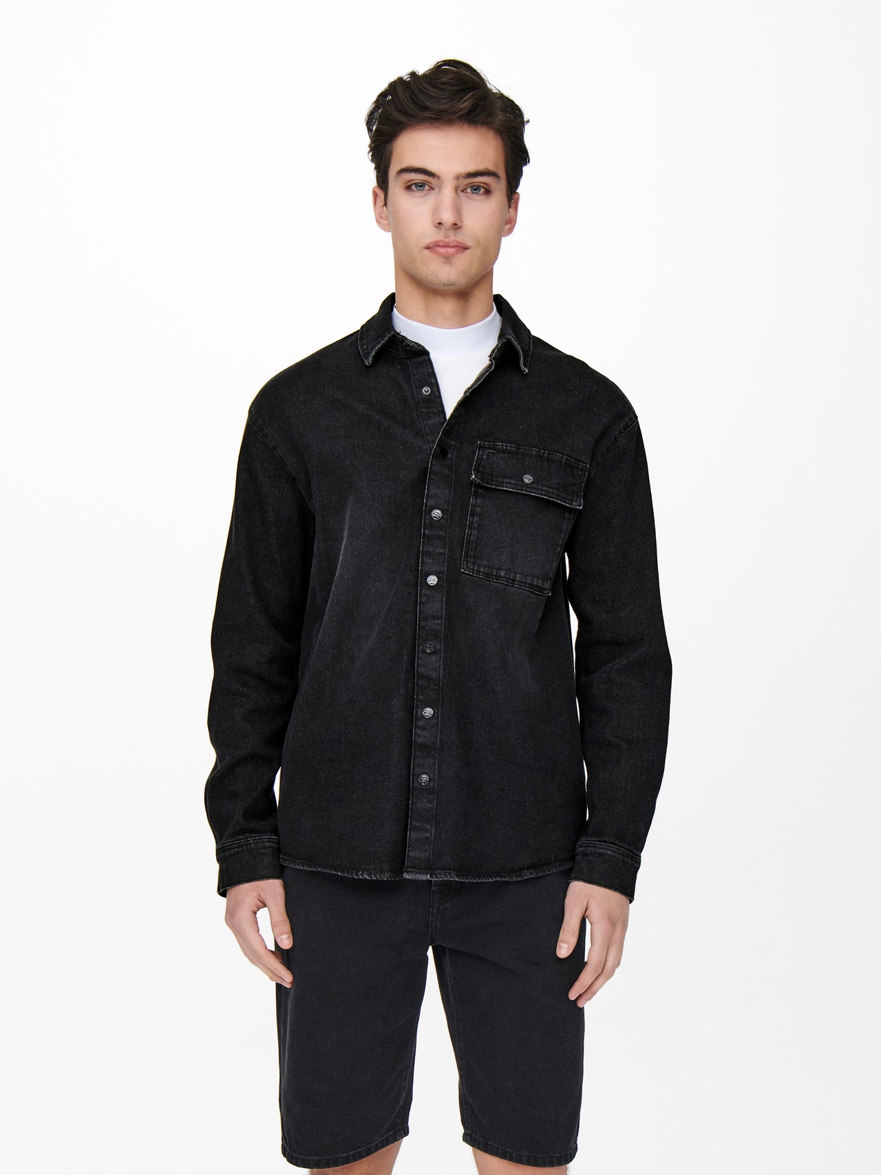 ONLY & SONS Regular Fit Skjorte -Black Denim - 22022011